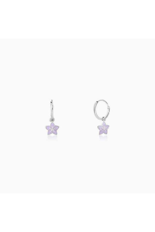 Silver-Pretty-Petunia-Kids-Hoop-Earrings