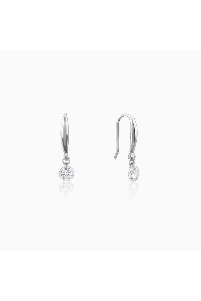 Silver-Classic-Shiny-Drop-Earrings