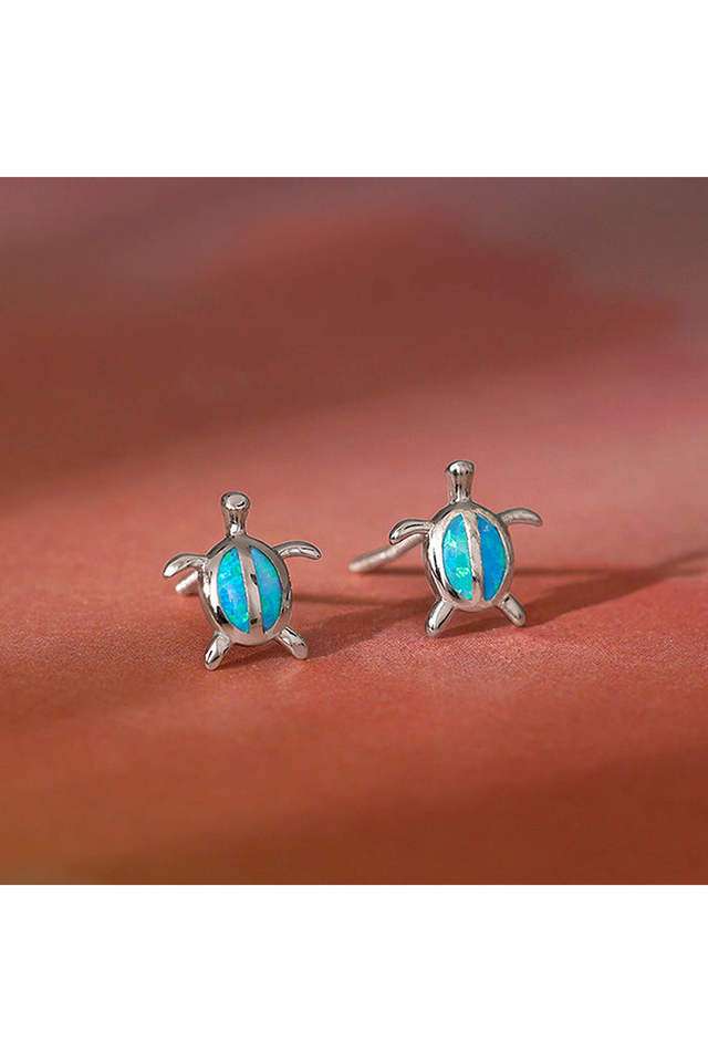 Silver-Blue-Turtle-Studs