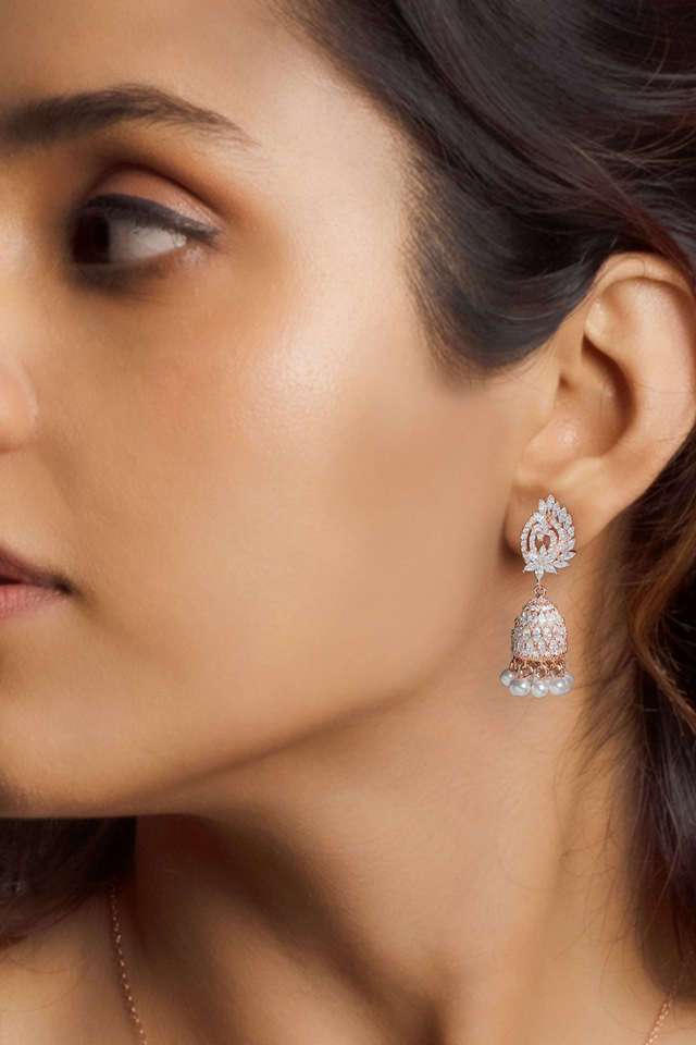 Buy Giva NoColour Rose Gold Teardrop Jhumki | Shoppers Stop