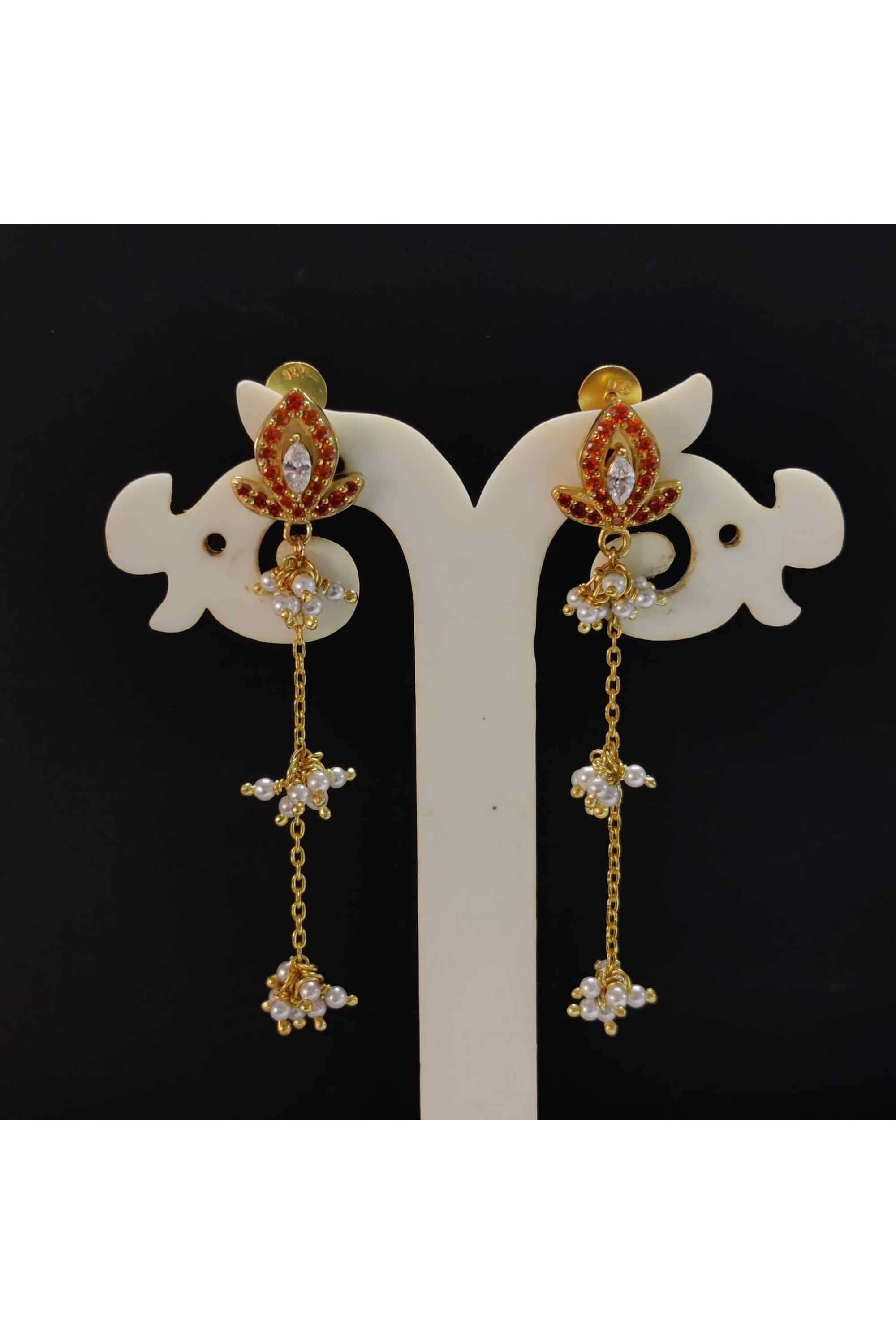 Shakti-collection-Cubic-Zirconia-Silver-Ethnic-Women-Earrings