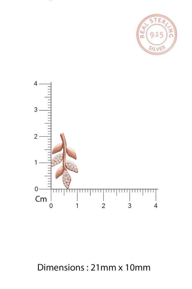 Cubic-Zirconia-Rose-Gold-Push-Back-Clasp-Womens-Earrings