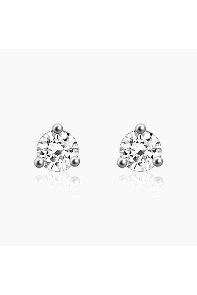 Zircon-Mini-Sterling-Silver-Womens-Western-Earrings