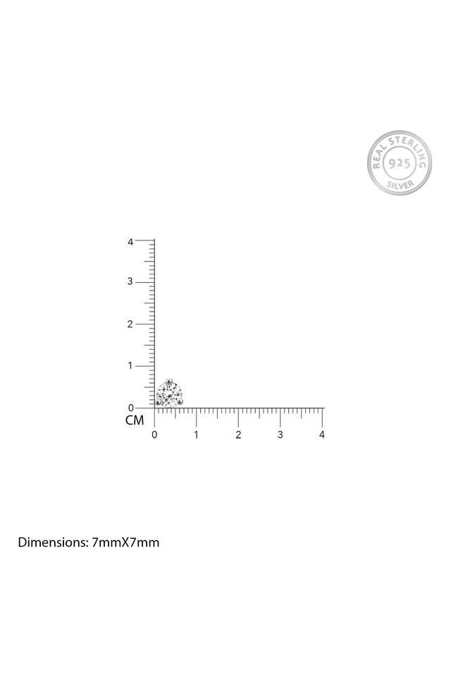 Zircon-Mini-Sterling-Silver-Womens-Western-Earrings