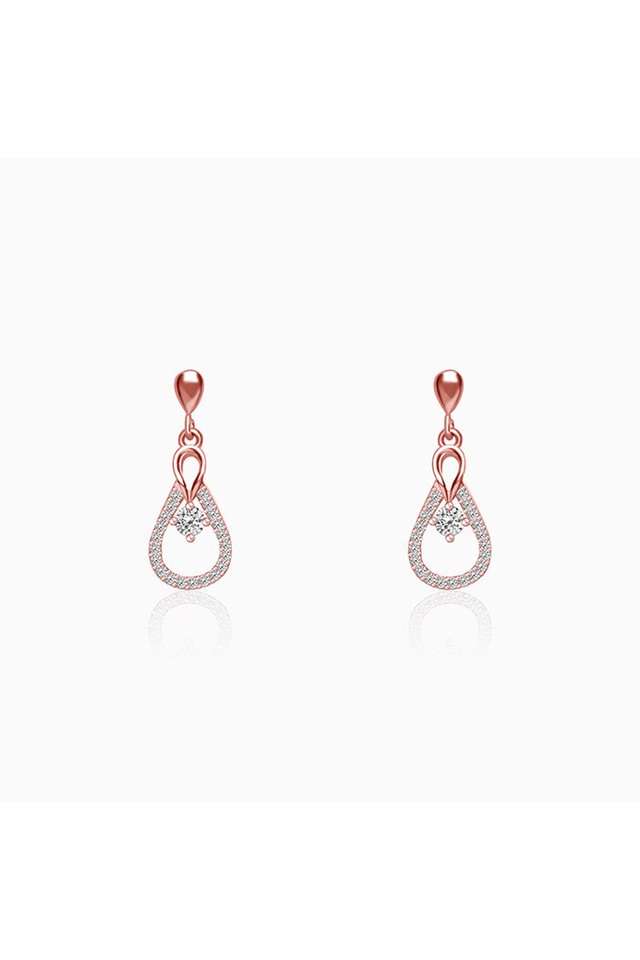 Rose-Gold-Drizzle-Drop-Sterling-Silver-Womens-Western-Earrings