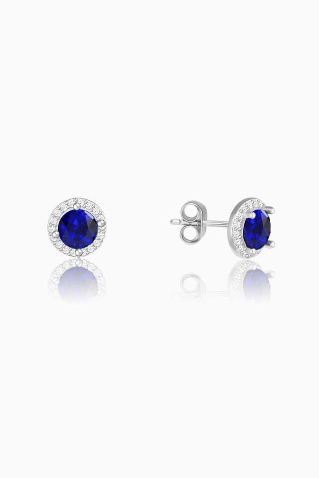 Silver-Hypnotic-Blue-Studs