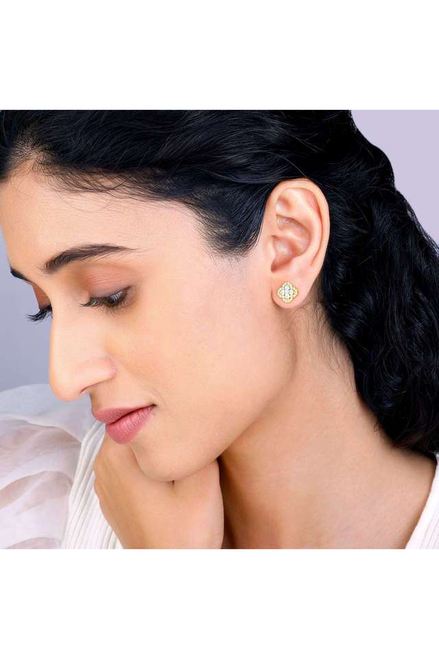 Golden-Pansy-Flower-Earrings