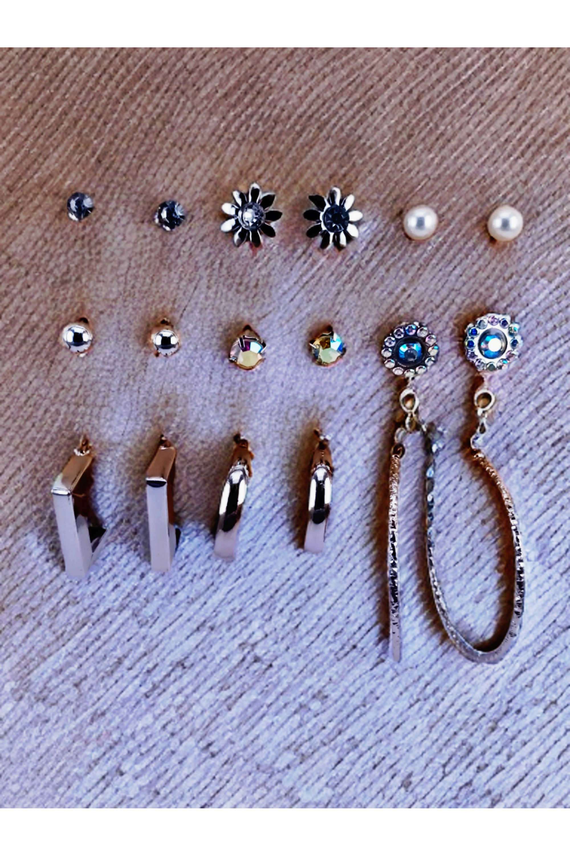 Metal-Cubic-Zirconia-Casual-Wear-Women-Earrings