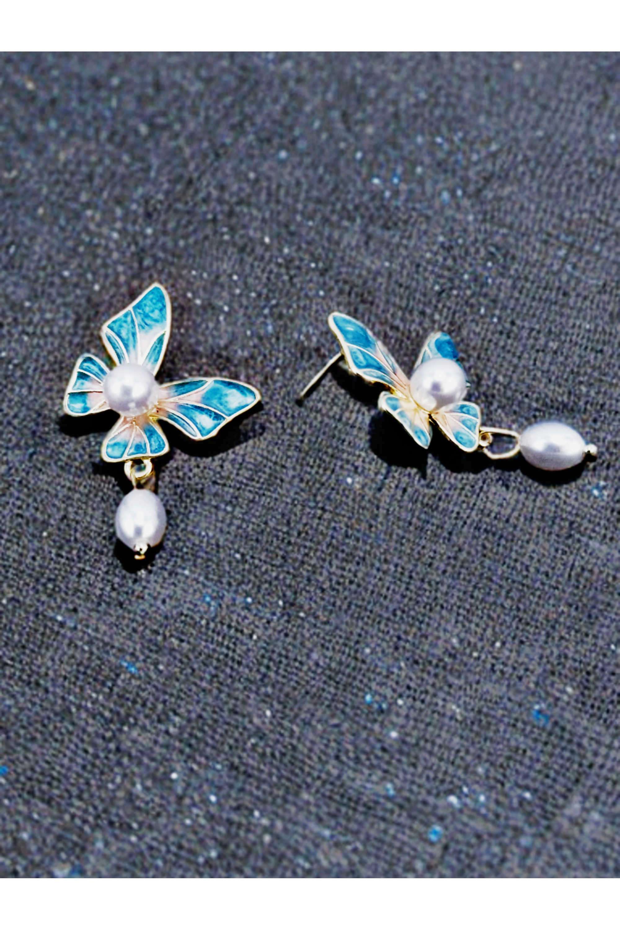 Metal-Pearl-Casual-Wear-Women-Earrings
