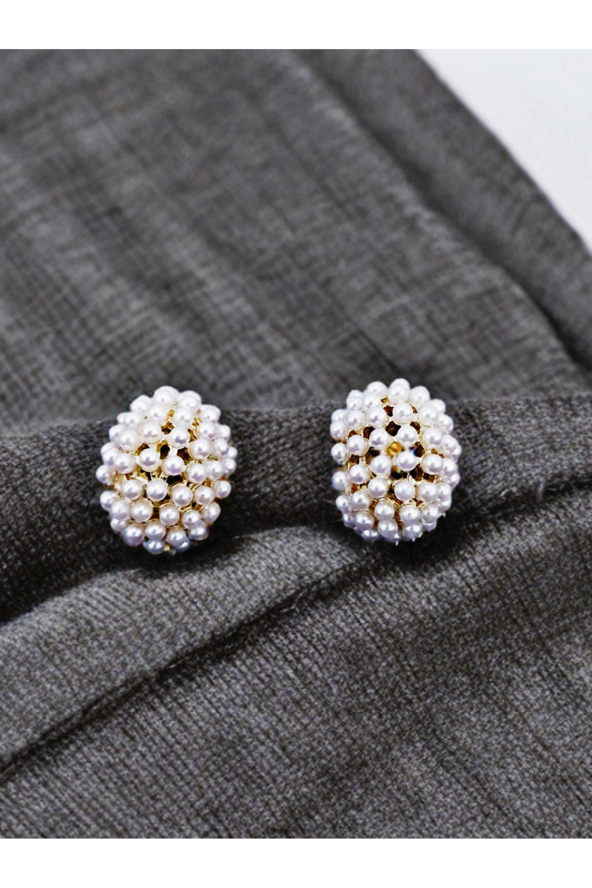 Metal-Pearl-Casual-Wear-Women-Earrings
