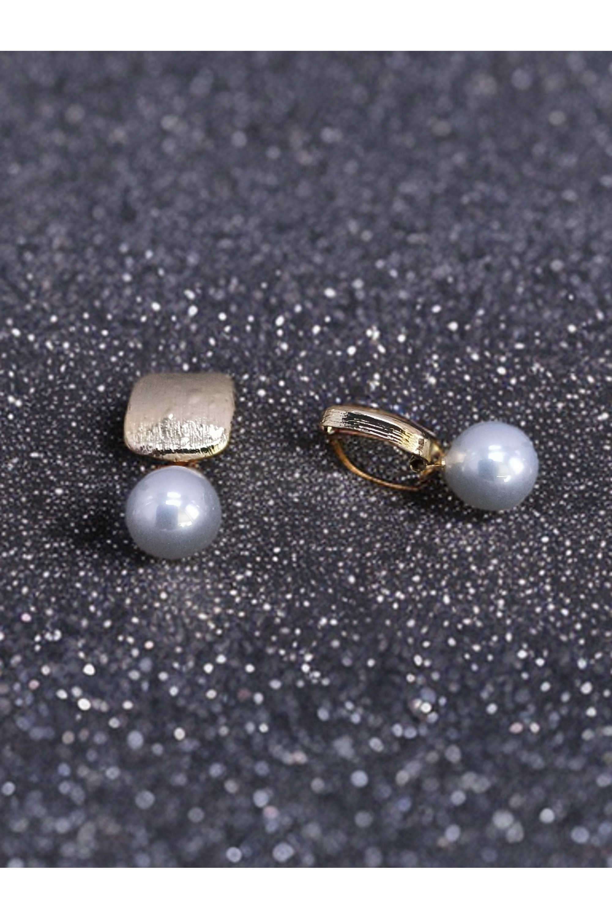 Metal-Pearl-Casual-Wear-Women-Earrings