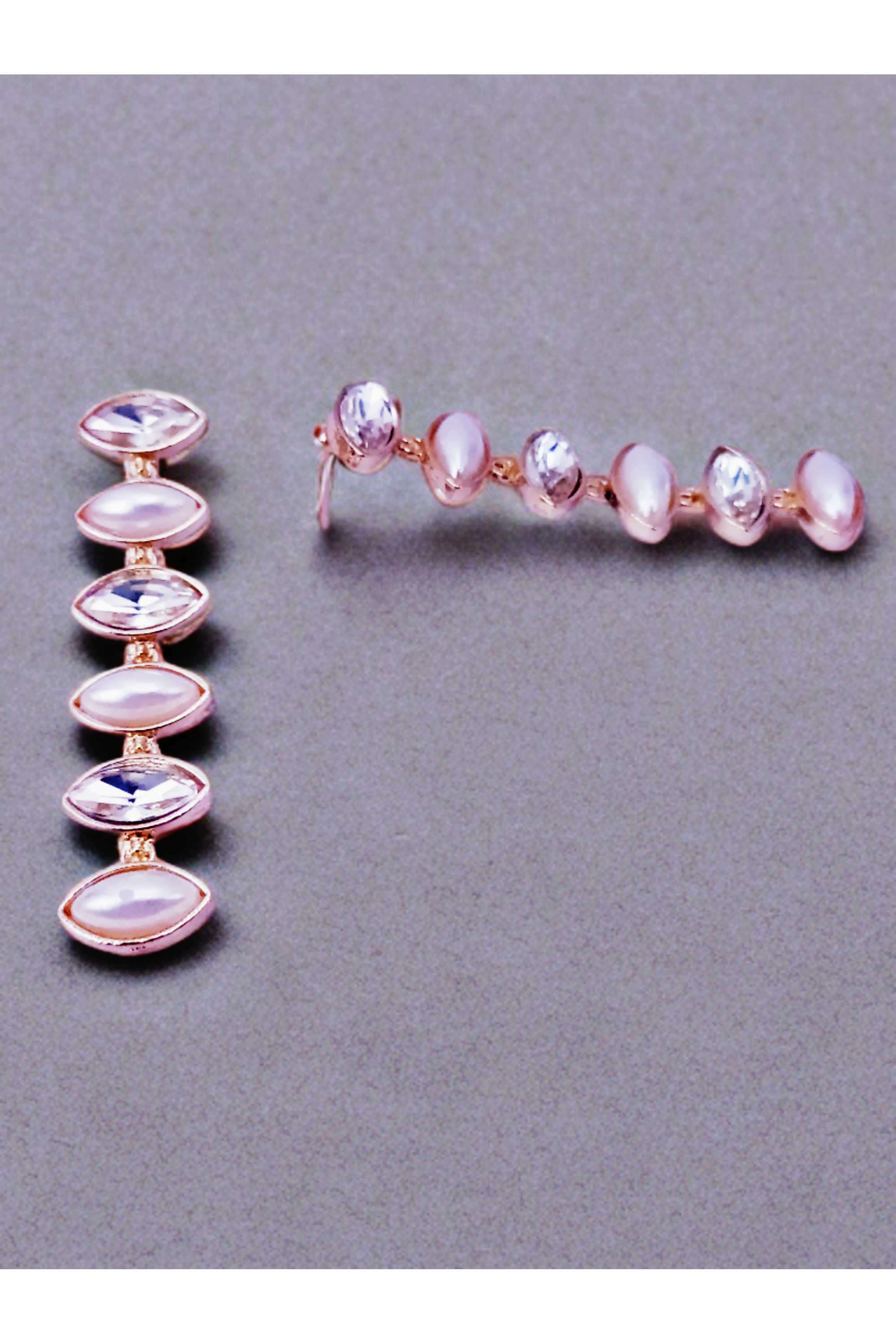 Metal-Pearl-Casual-Wear-Women-Earrings