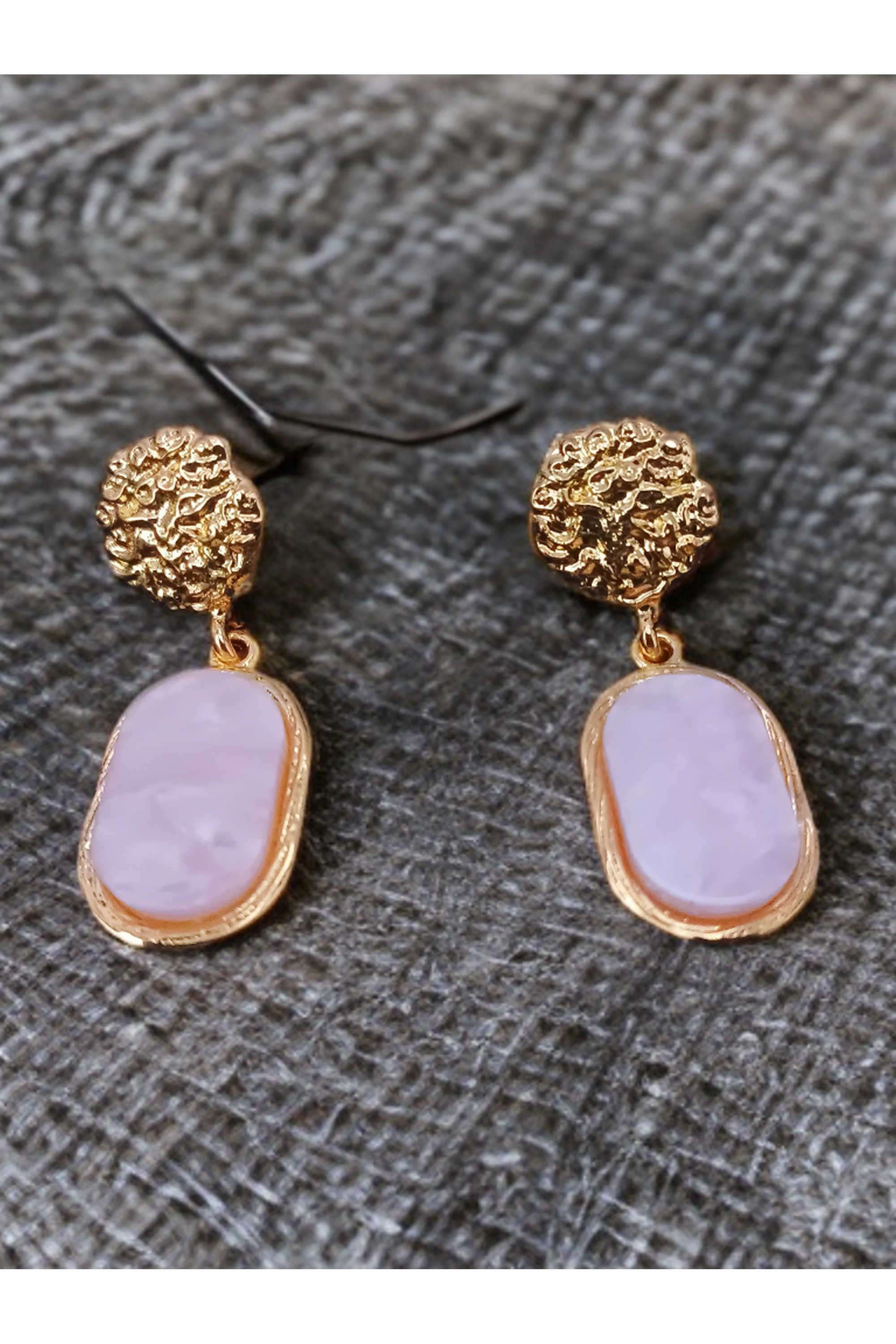 Metal-Pearl-Casual-Wear-Women-Earrings