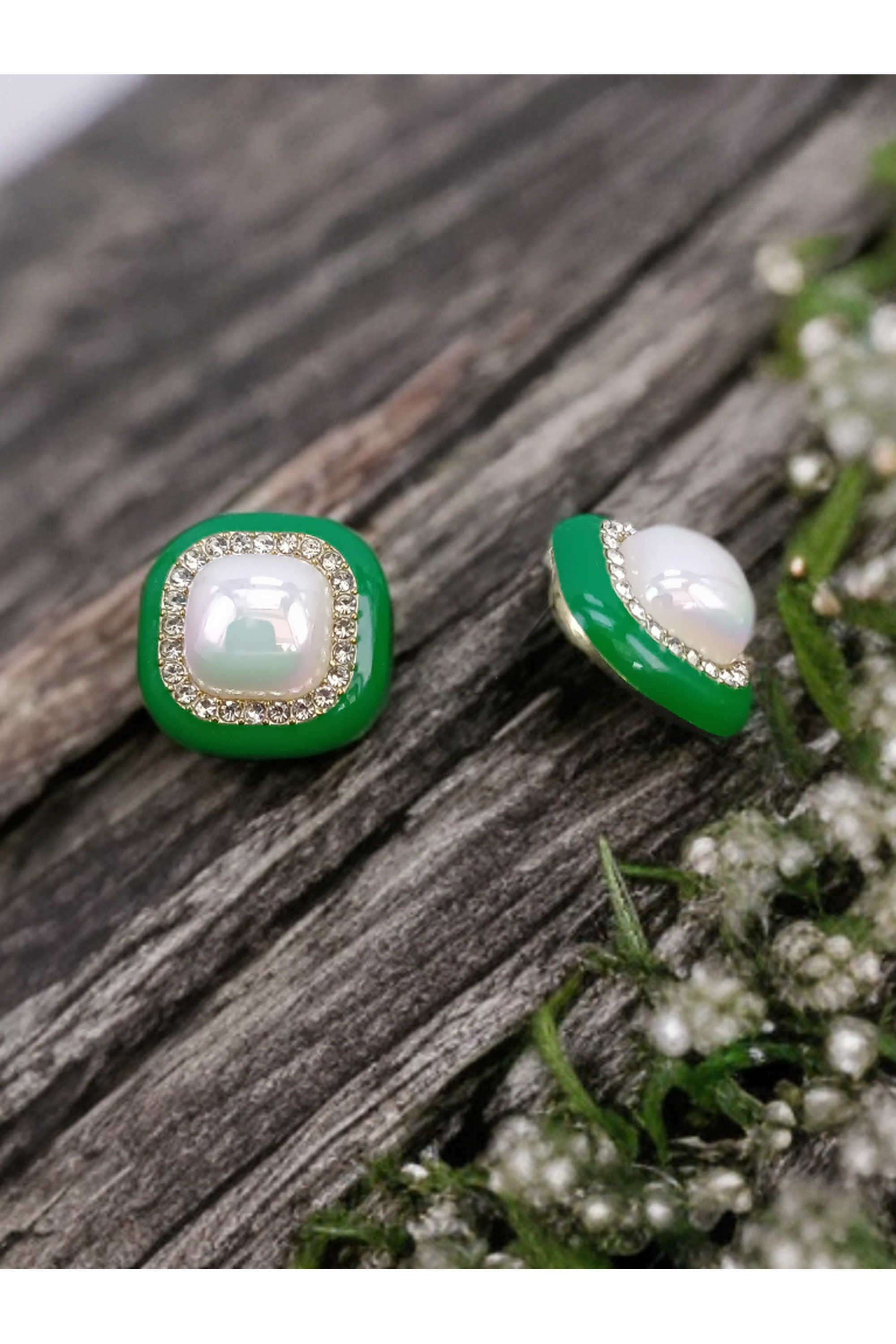 Metal-Pearl-Casual-Wear-Women-Earrings