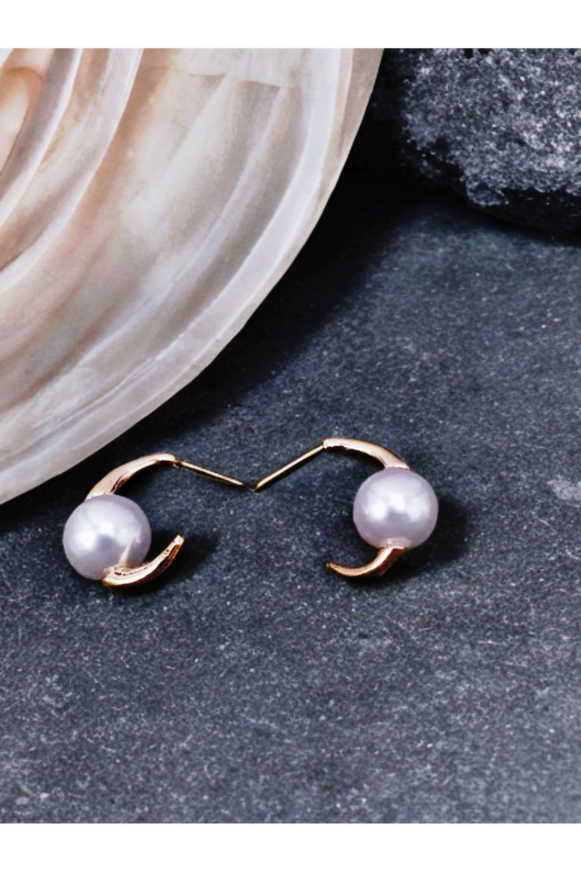 Metal-Pearl-Casual-Wear-Women-Earrings