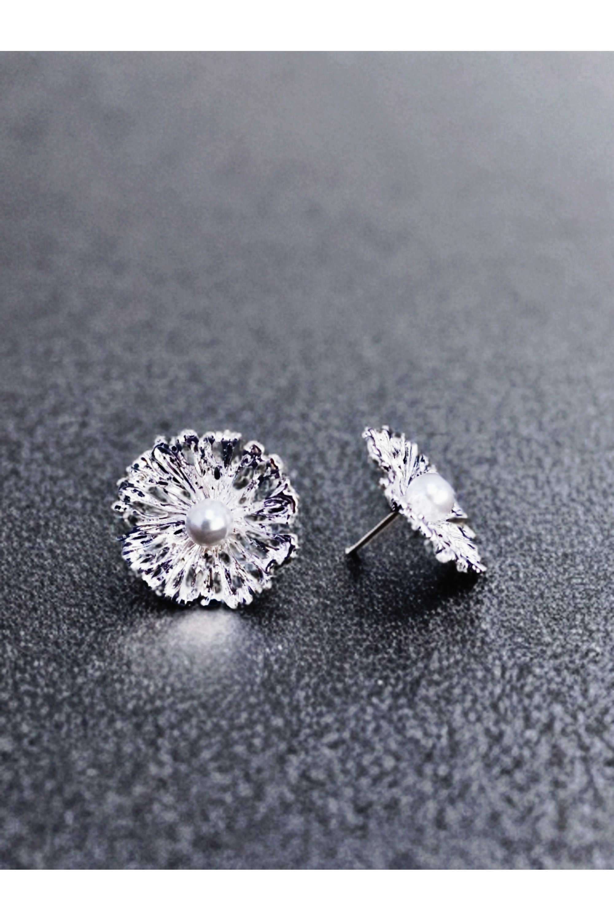 Metal-Pearl-Casual-Wear-Women-Earrings