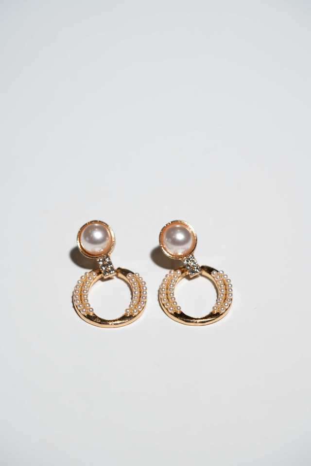 Alloy-Pearl-Push-&-Slide-Clasp-Women-s-Earrings