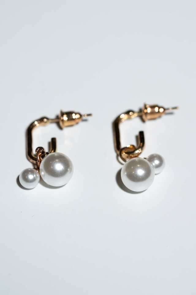 Alloy-Pearl-Push-&-Slide-Clasp-Women-s-Earrings
