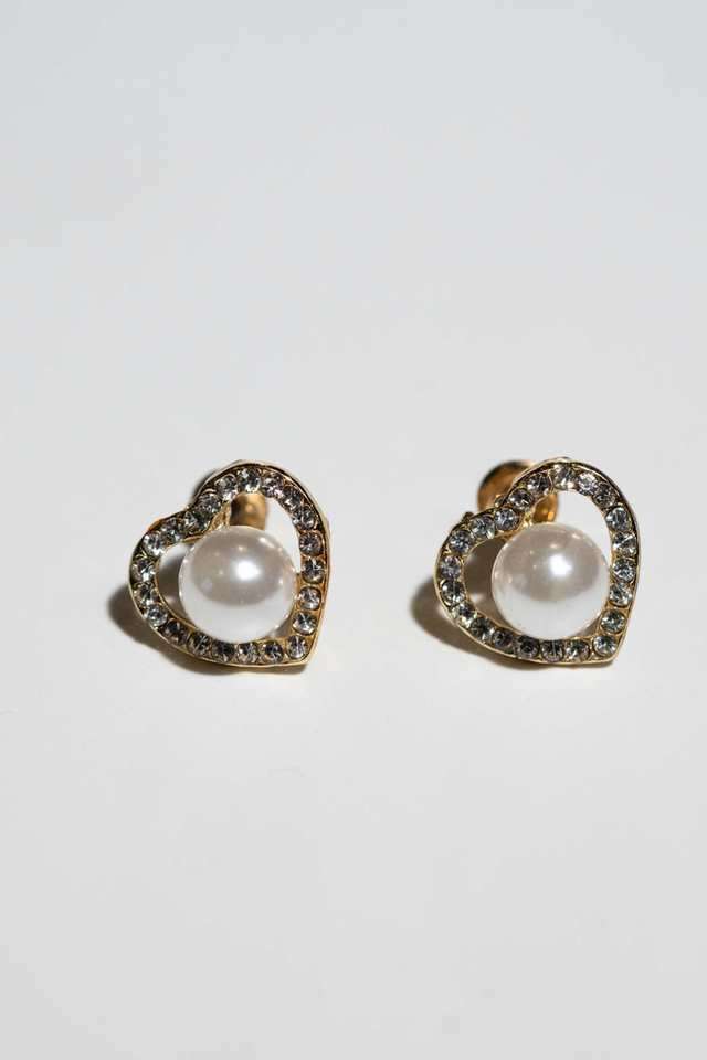 Alloy-Pearl-Push-&-Slide-Clasp-Women-s-Earrings