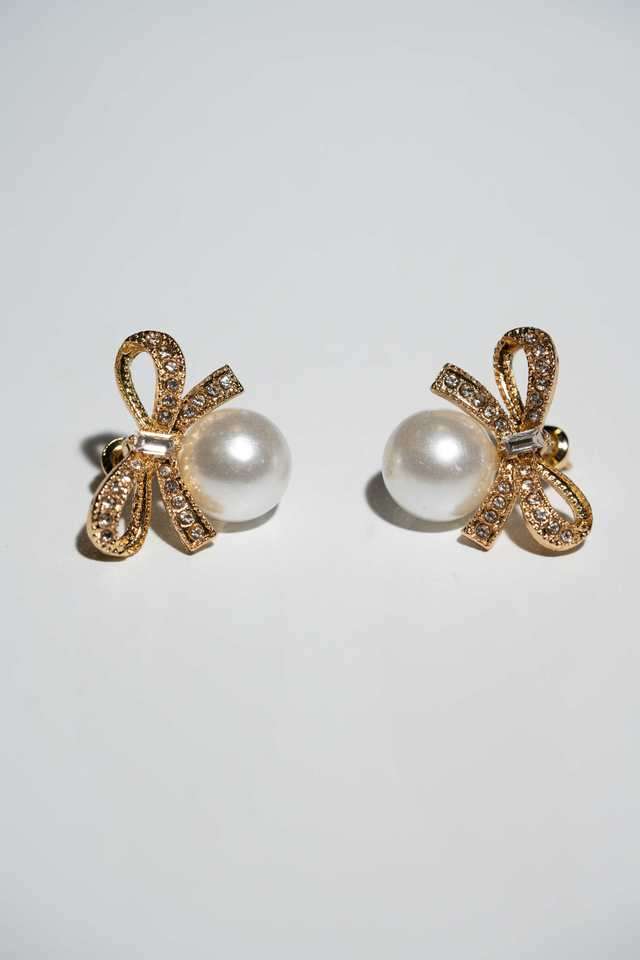 Alloy-Pearl-Push-&-Slide-Clasp-Women-s-Earrings