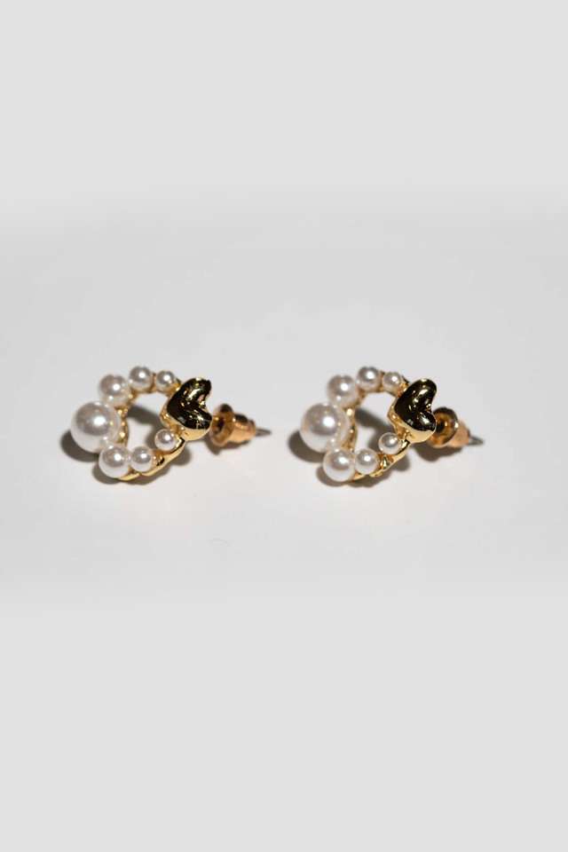 Alloy-Pearl-Push-&-Slide-Clasp-Women-s-Earrings