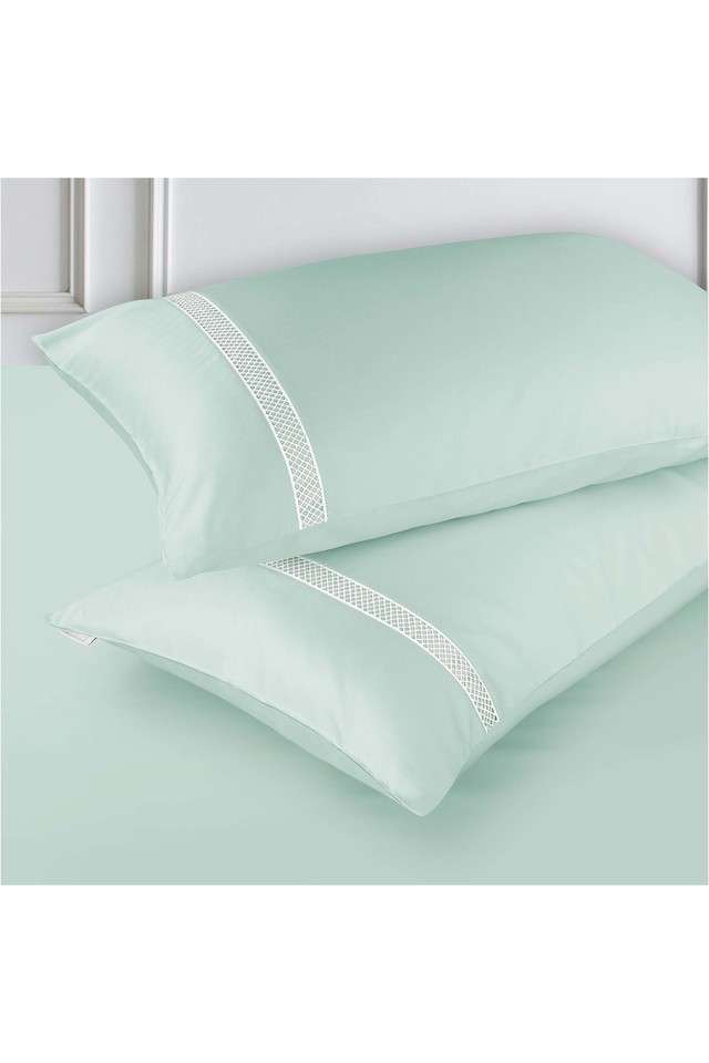 Yogalife-Cotton-Botanic-Mist-Super-King-Bedsheet-with-2-Pillow-Covers---Mint