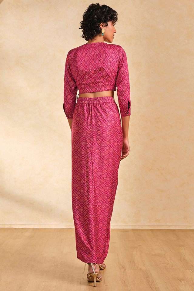 Geometric-Print-Full-Length-Viscose-Woven-Womens-Co-Ord-Set