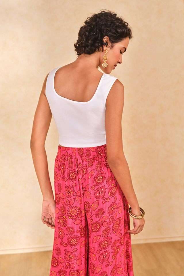 Solid-Cotton-Round-Neck-Womens-Top