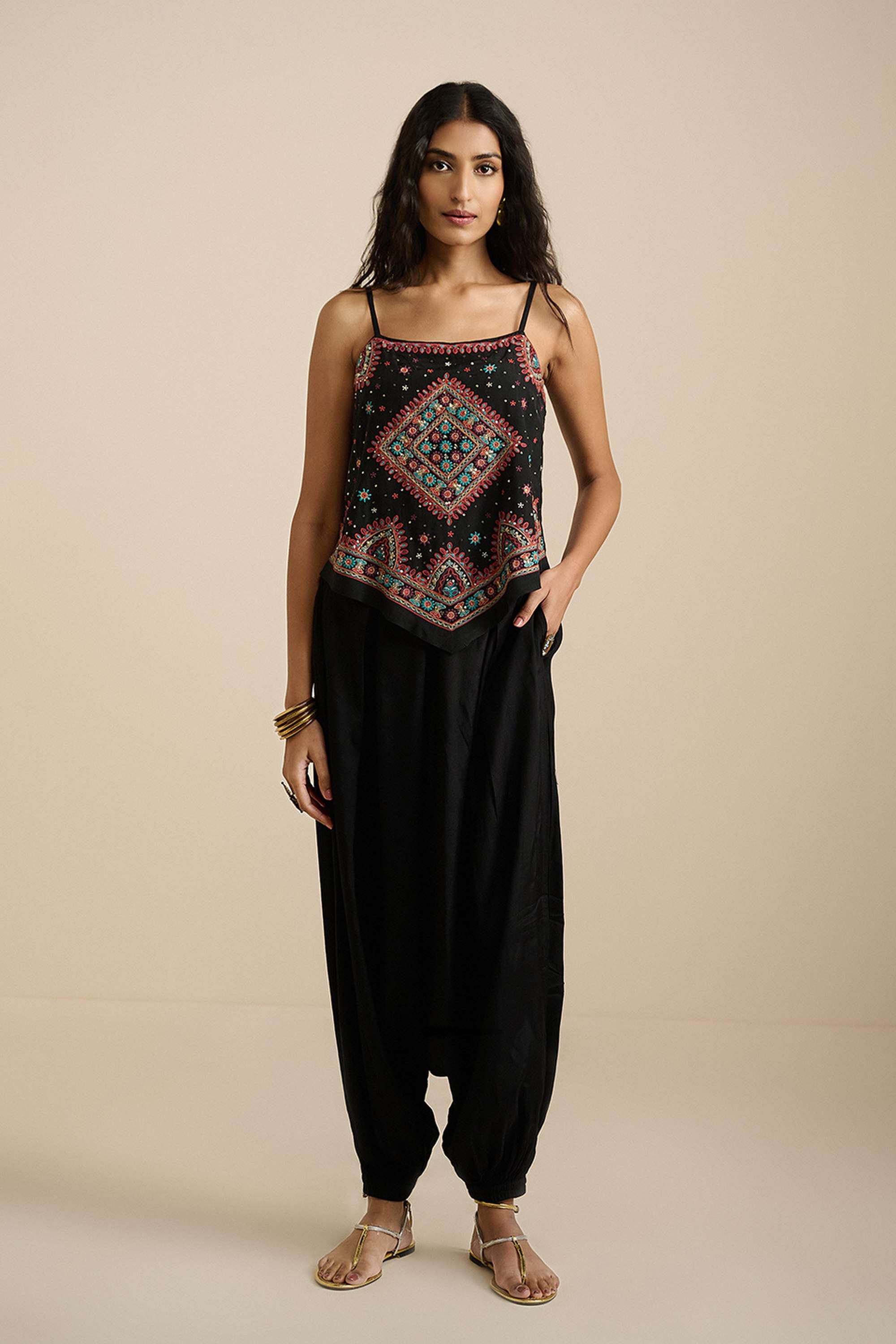Embroidered-Ankle-Length-Viscose-Women-s-Co-Ord-Set