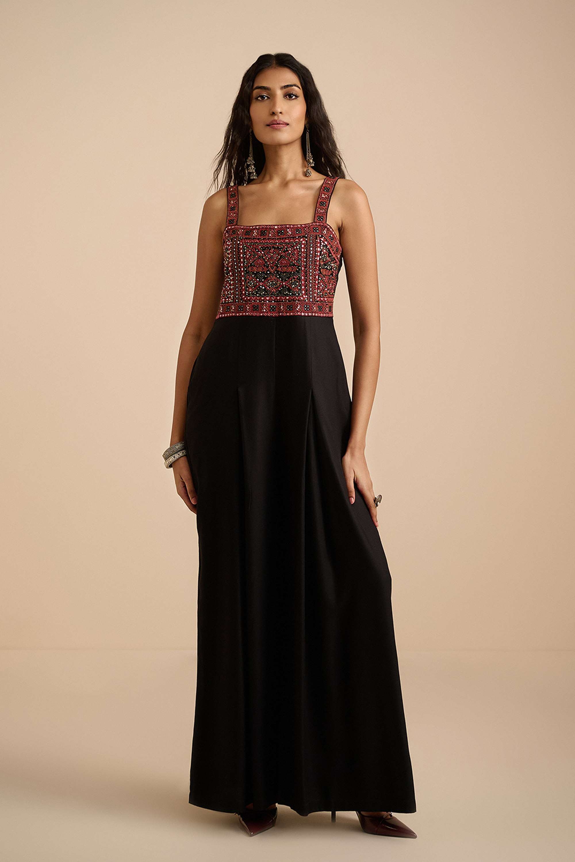 Embroidered-Sleeveless-Viscose-Women-s-Full-Length-Jumpsuit