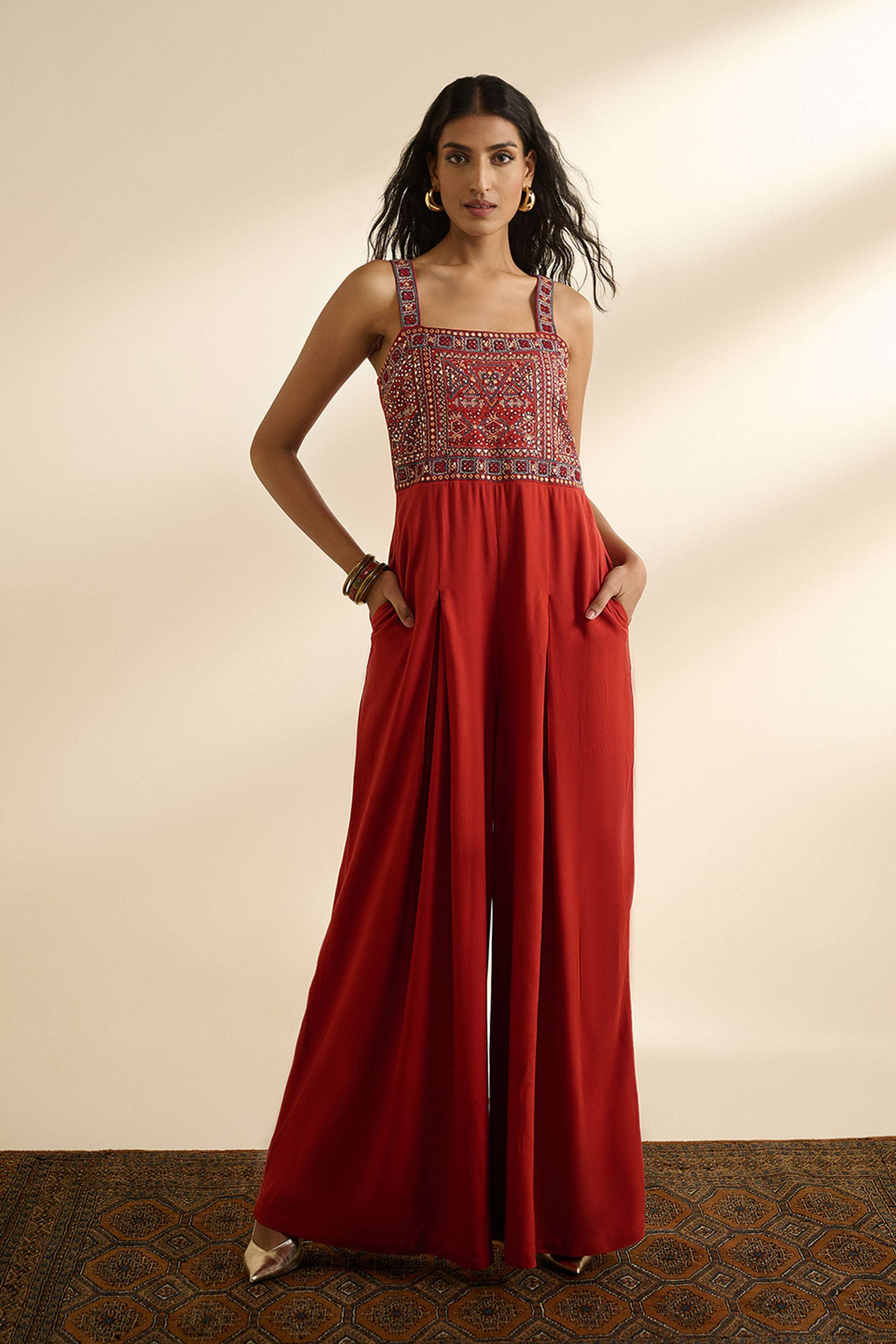 Embroidered-Sleeveless-Viscose-Women-s-Full-Length-Jumpsuit