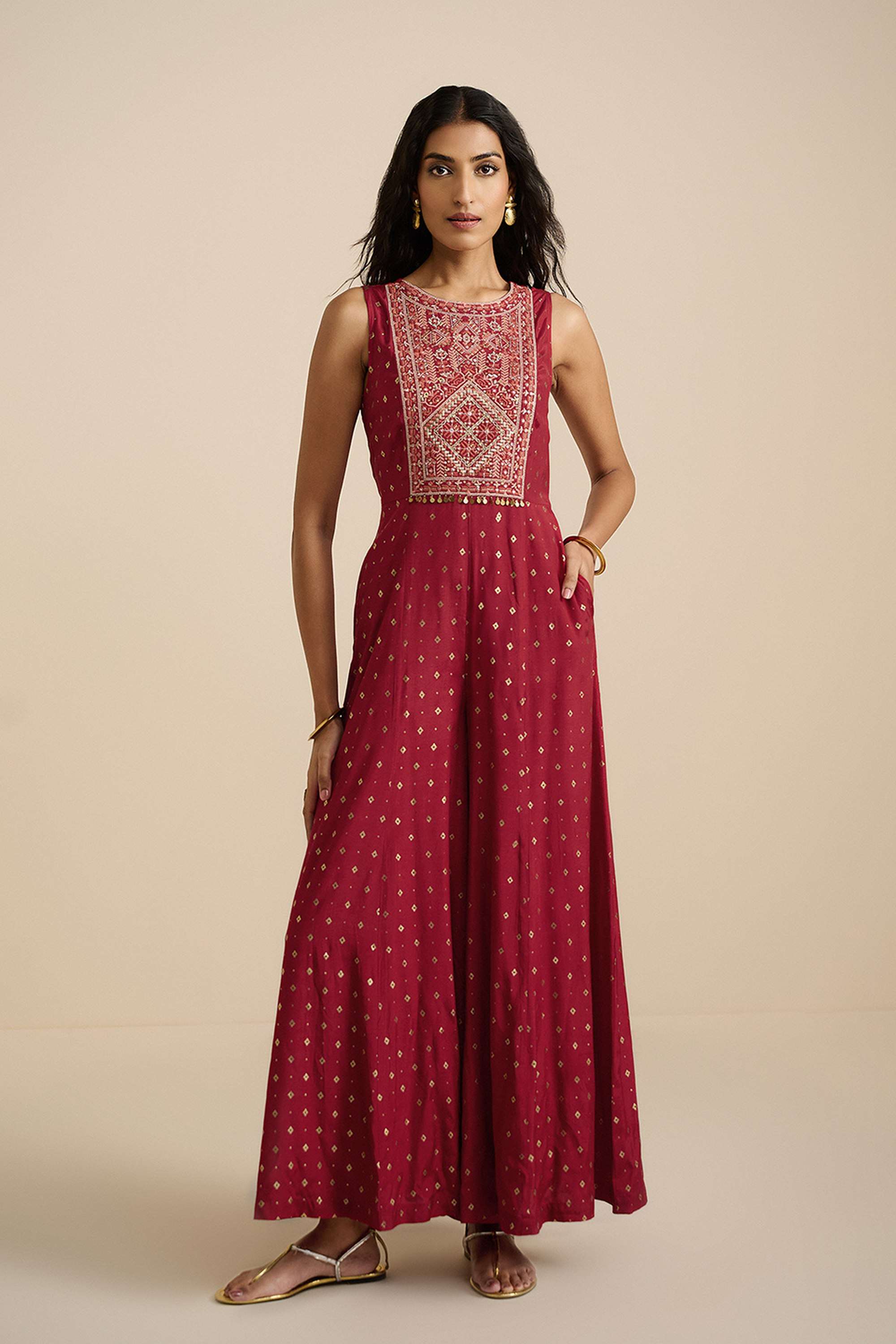 Embroidered-Sleeveless-Viscose-Women-s-Full-Length-Jumpsuit