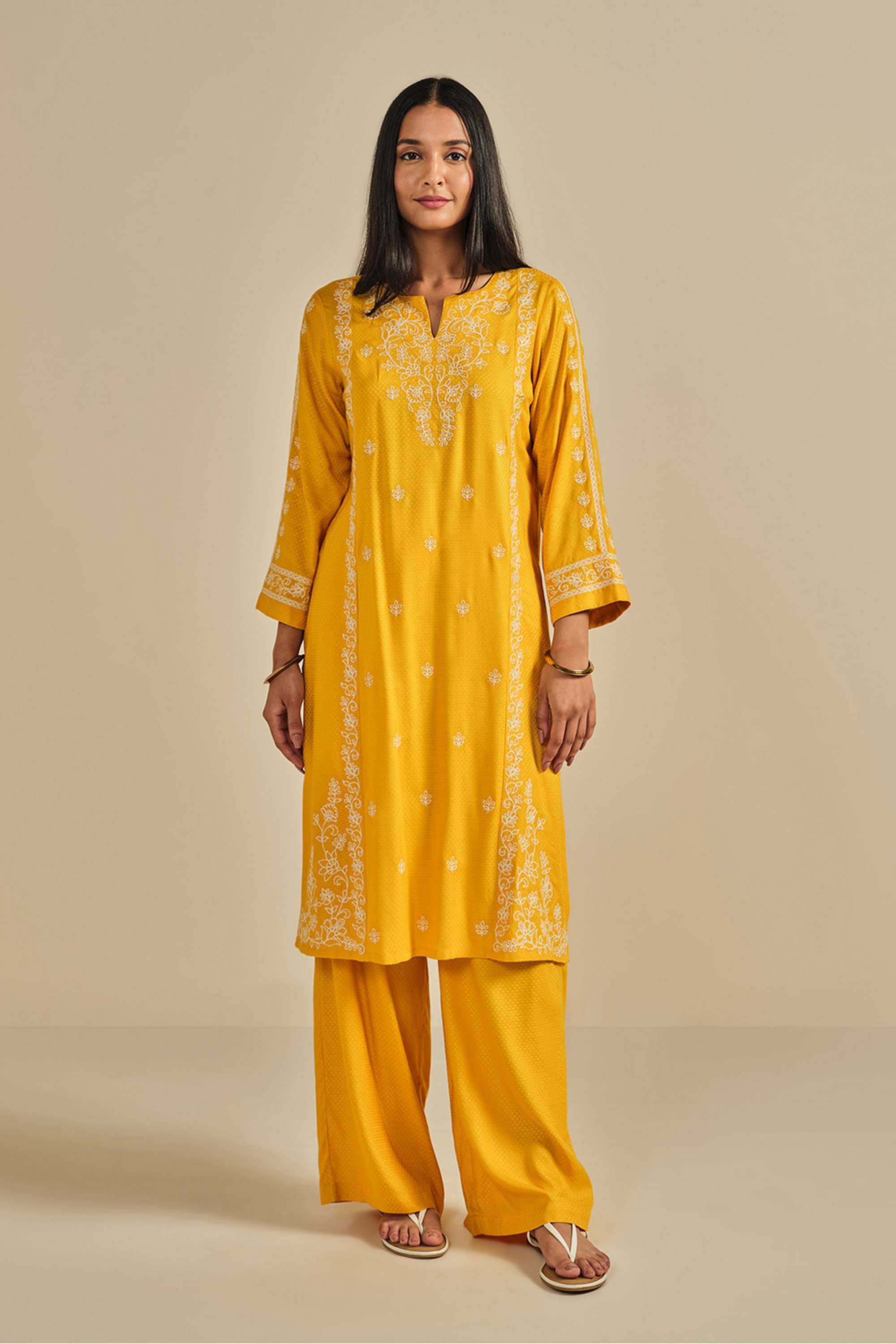 Embroidered-Full-Length-Viscose-Women-s-Co-Ord-Set
