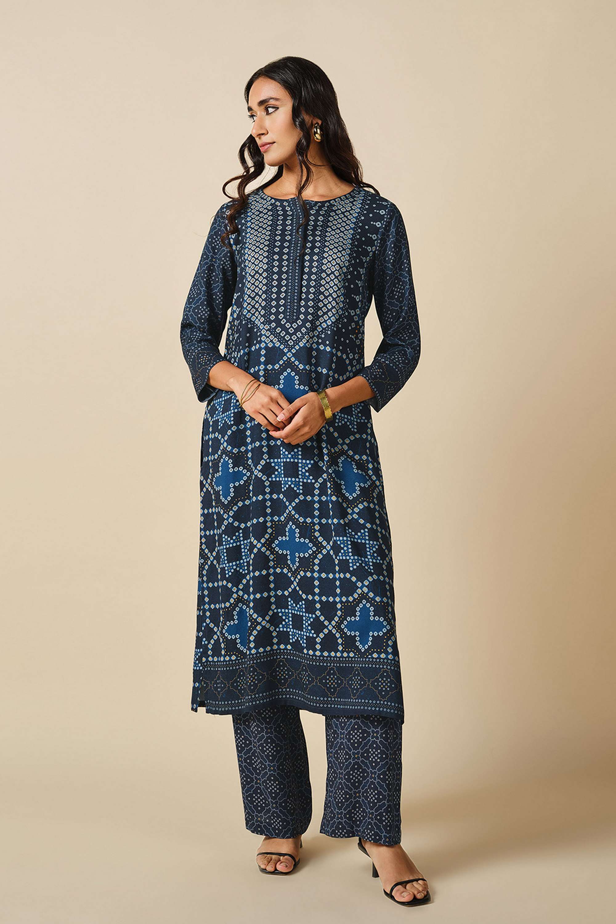 Ethnic-Motifs-Printed-Ankle-Length-Viscose-Woven-Women-s-Kurta-Set