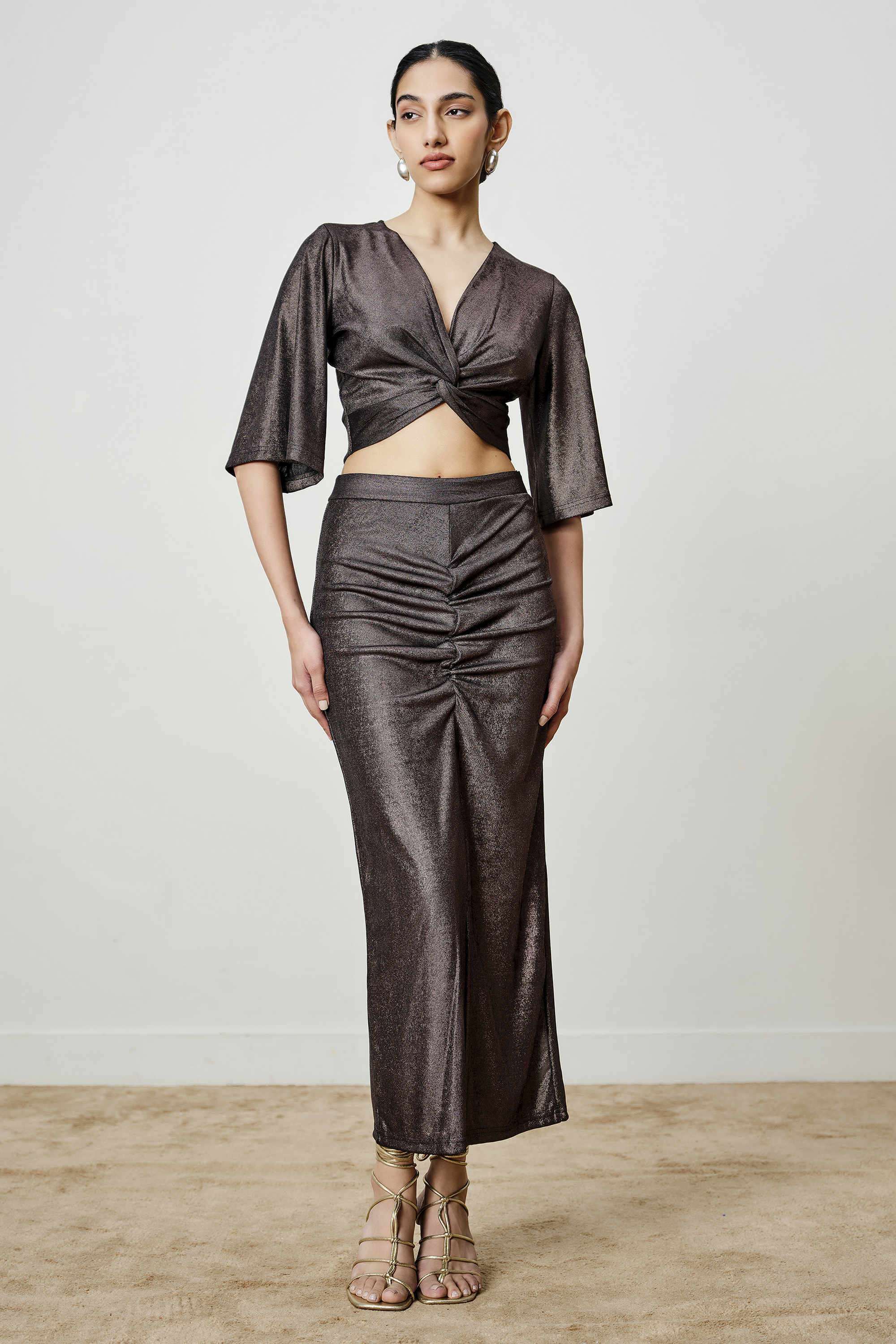 Solid-Polyester-Regular-Fit-Women-s-Co-Ord-Set
