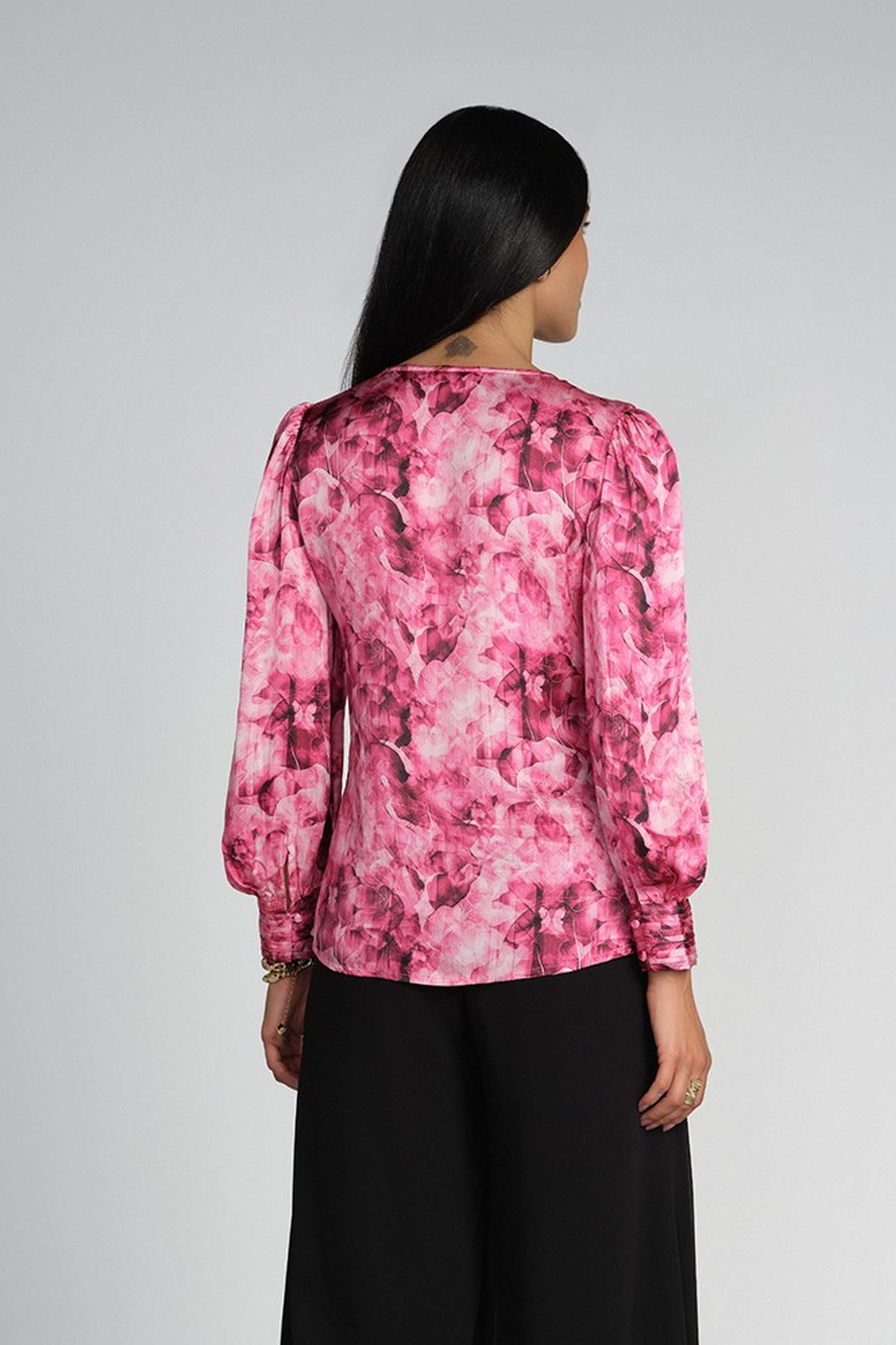 Abstract-Modal-V-Neck-Women-s-Top