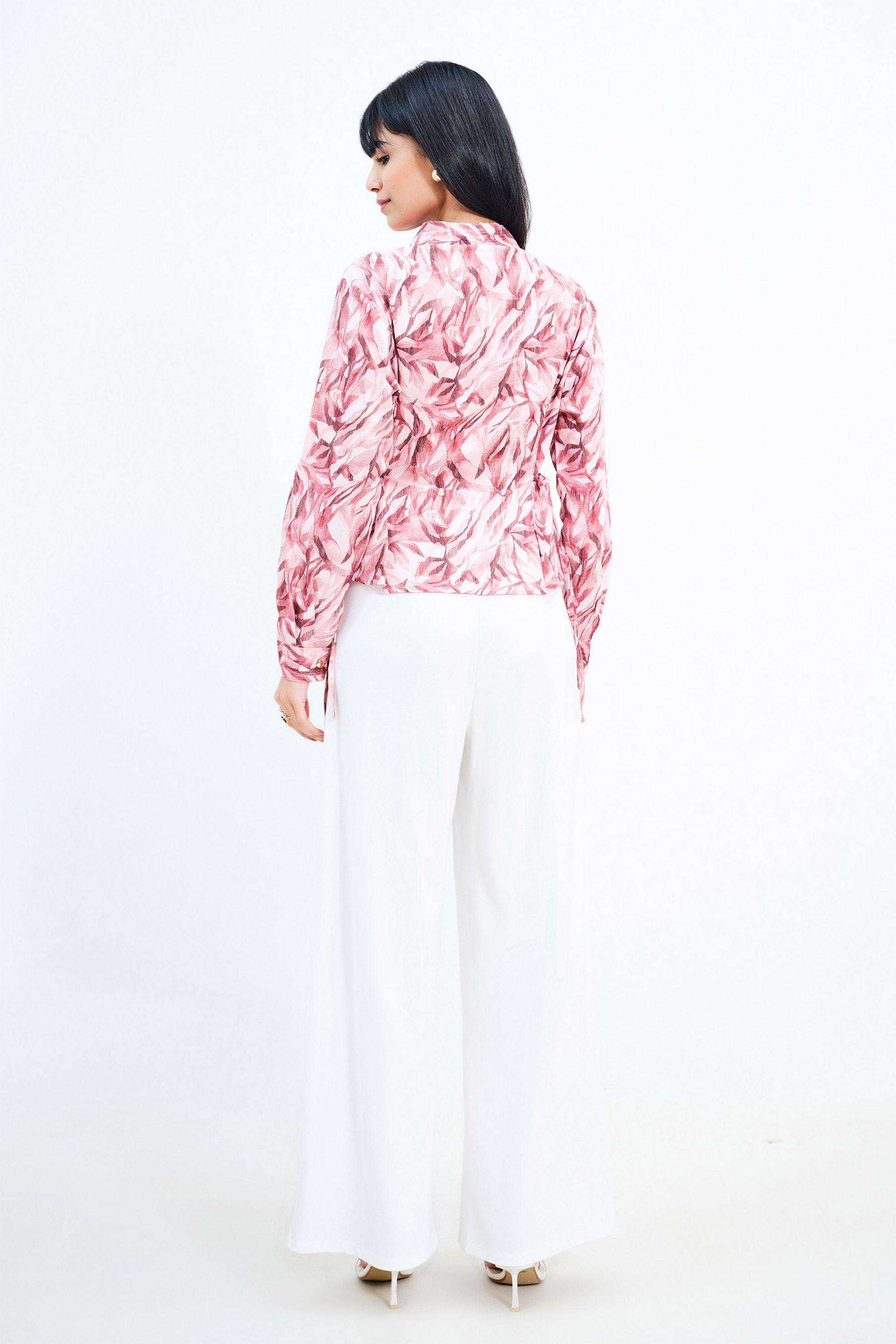 Solid-Blended-Fabric-Women-s-Top