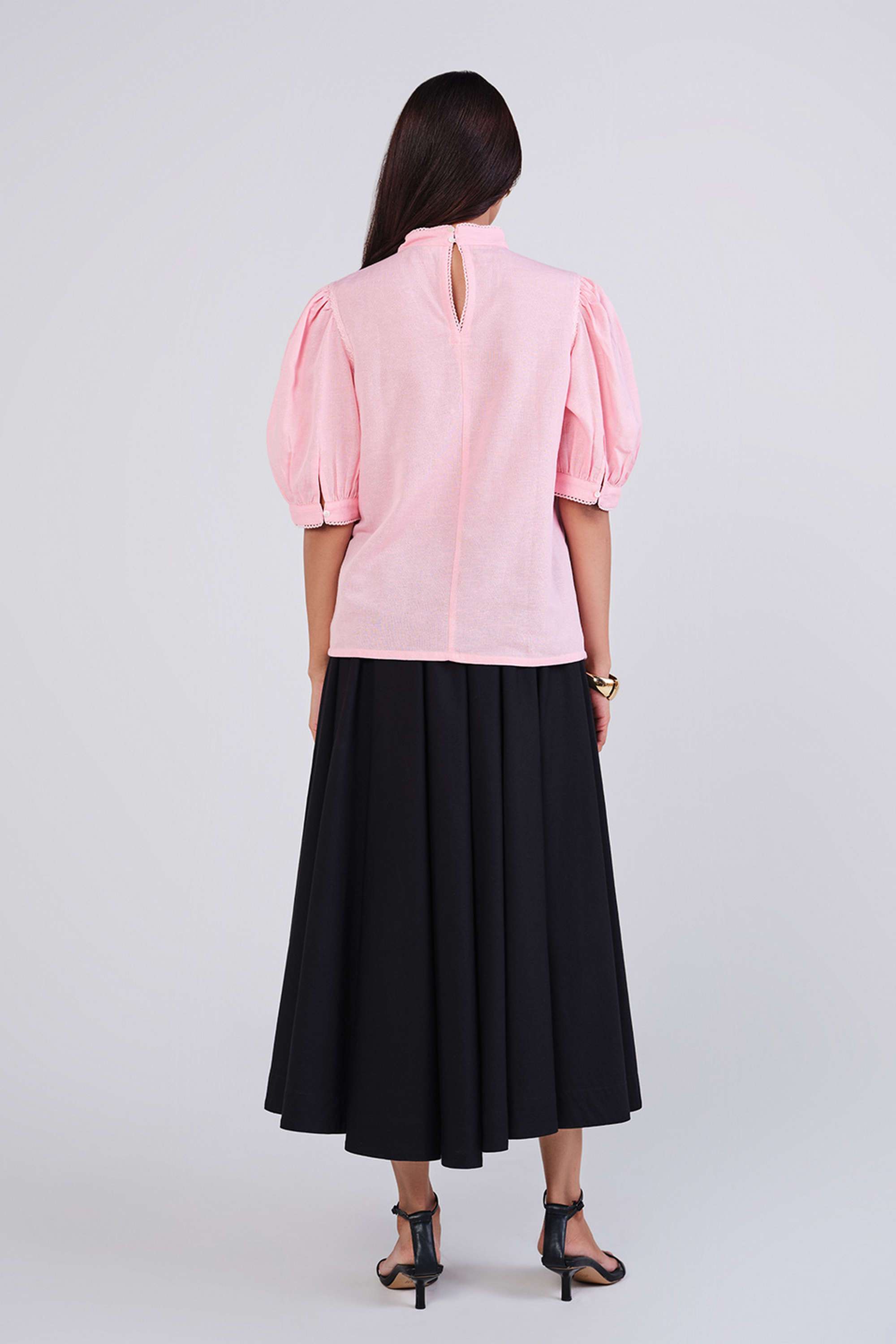 Solid-Viscose-Round-Neck-Women-s-Top