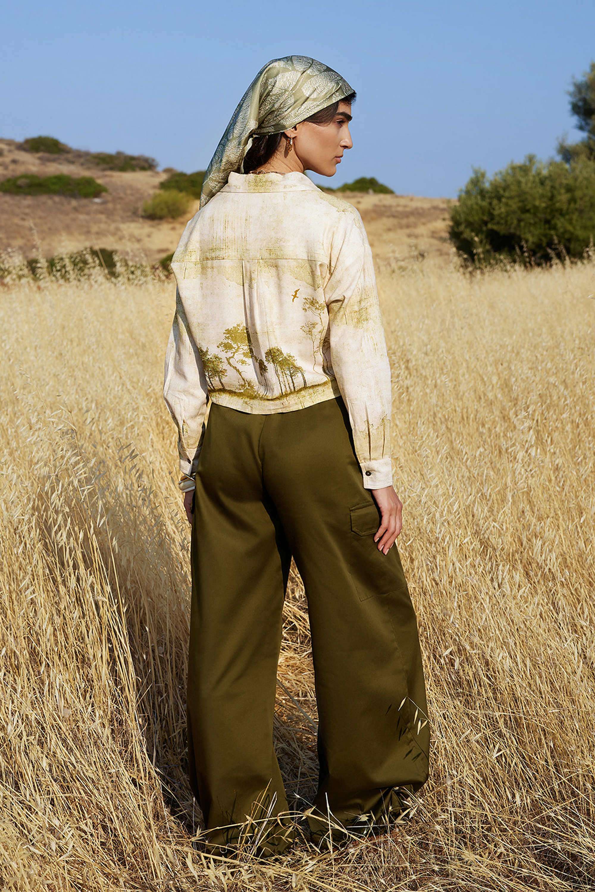 Solid-Relaxed-Fit-Cotton-Women-s-Casual-Wear-Pants
