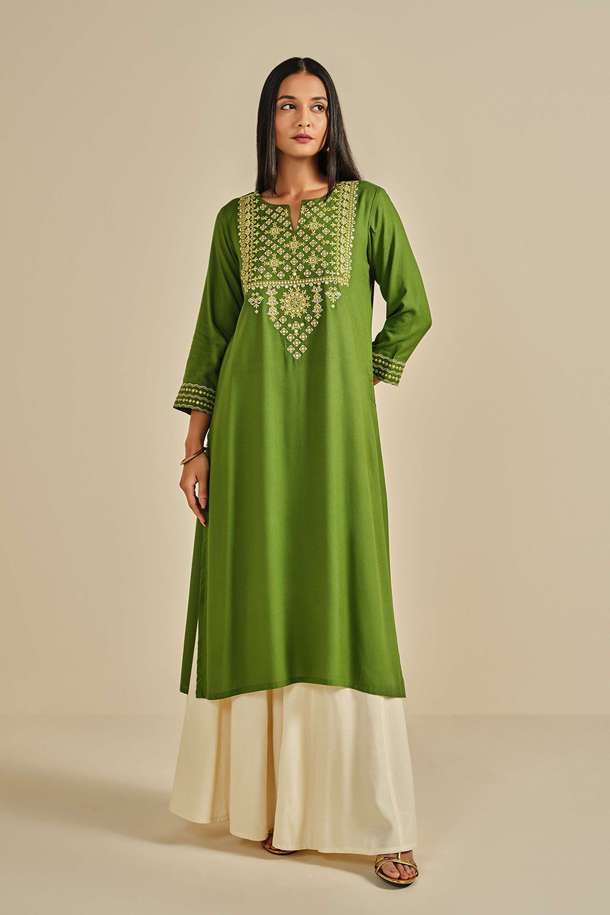 Printed-Viscose-Round-Neck-Women-s-Kurta