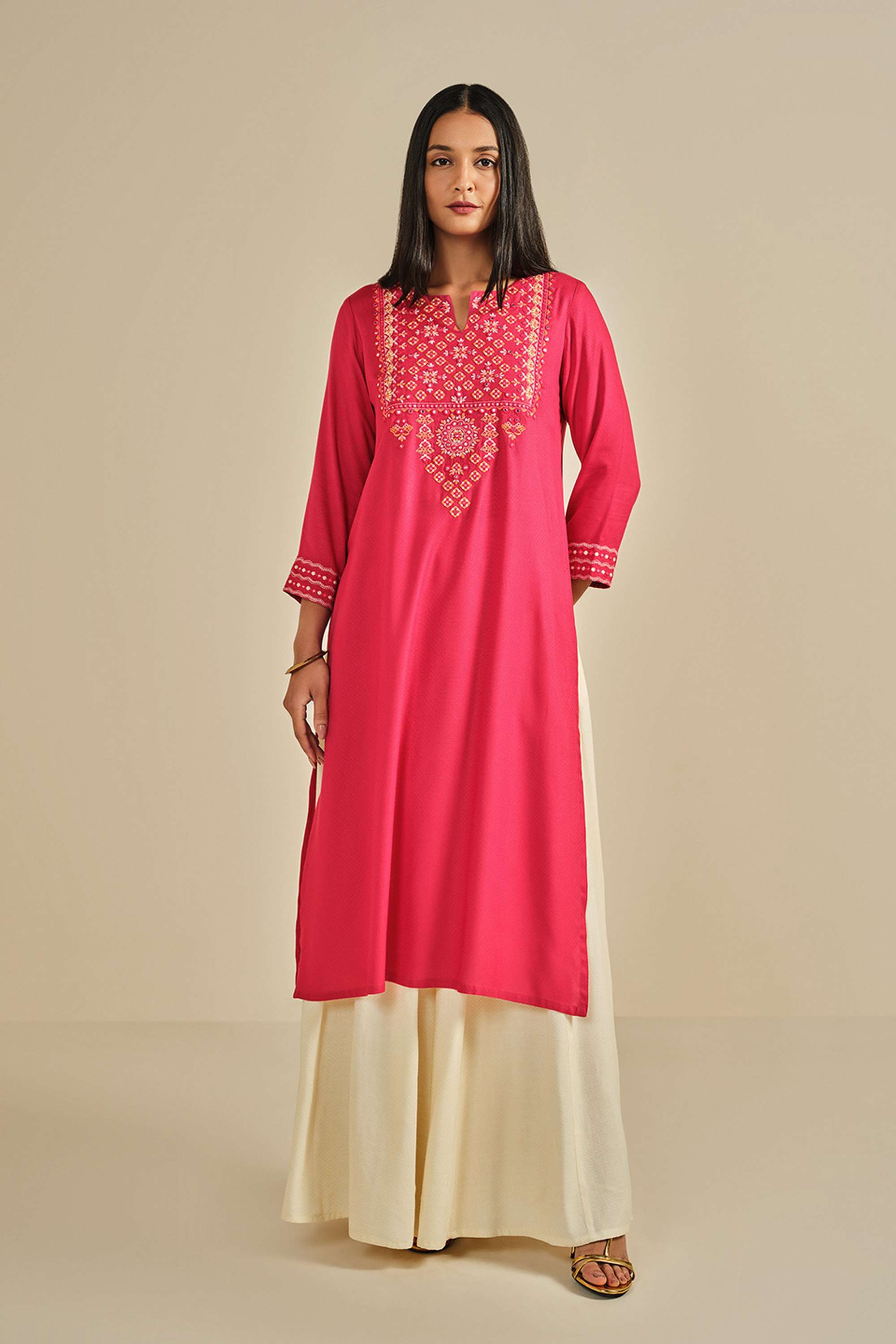 Printed-Viscose-Round-Neck-Women-s-Kurta