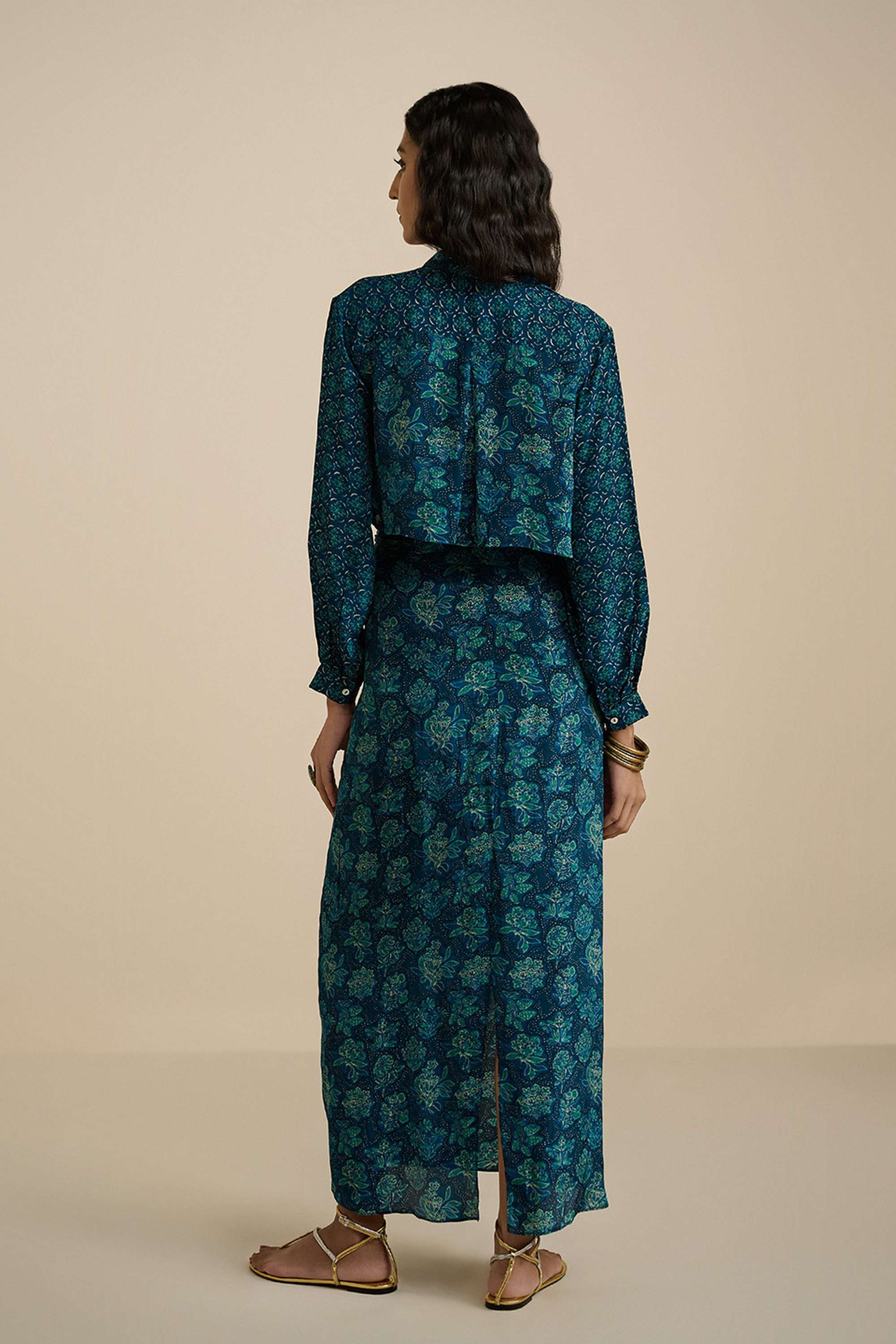 Floral-Ankle-Length-Viscose-Woven-Women-s-Co-Ord-Set