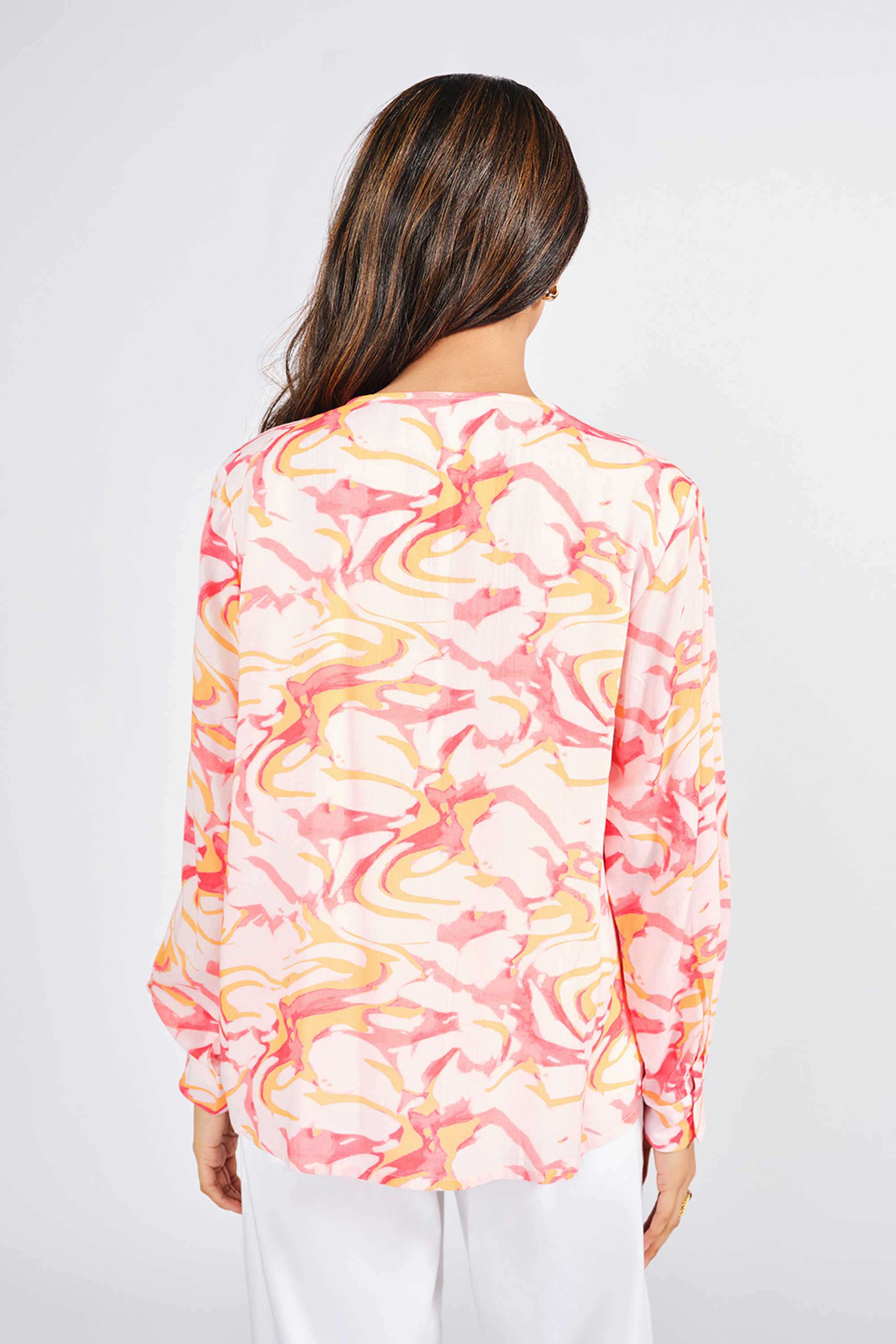 Abstract-Modal-V-Neck-Women-Casual-Wear-Top