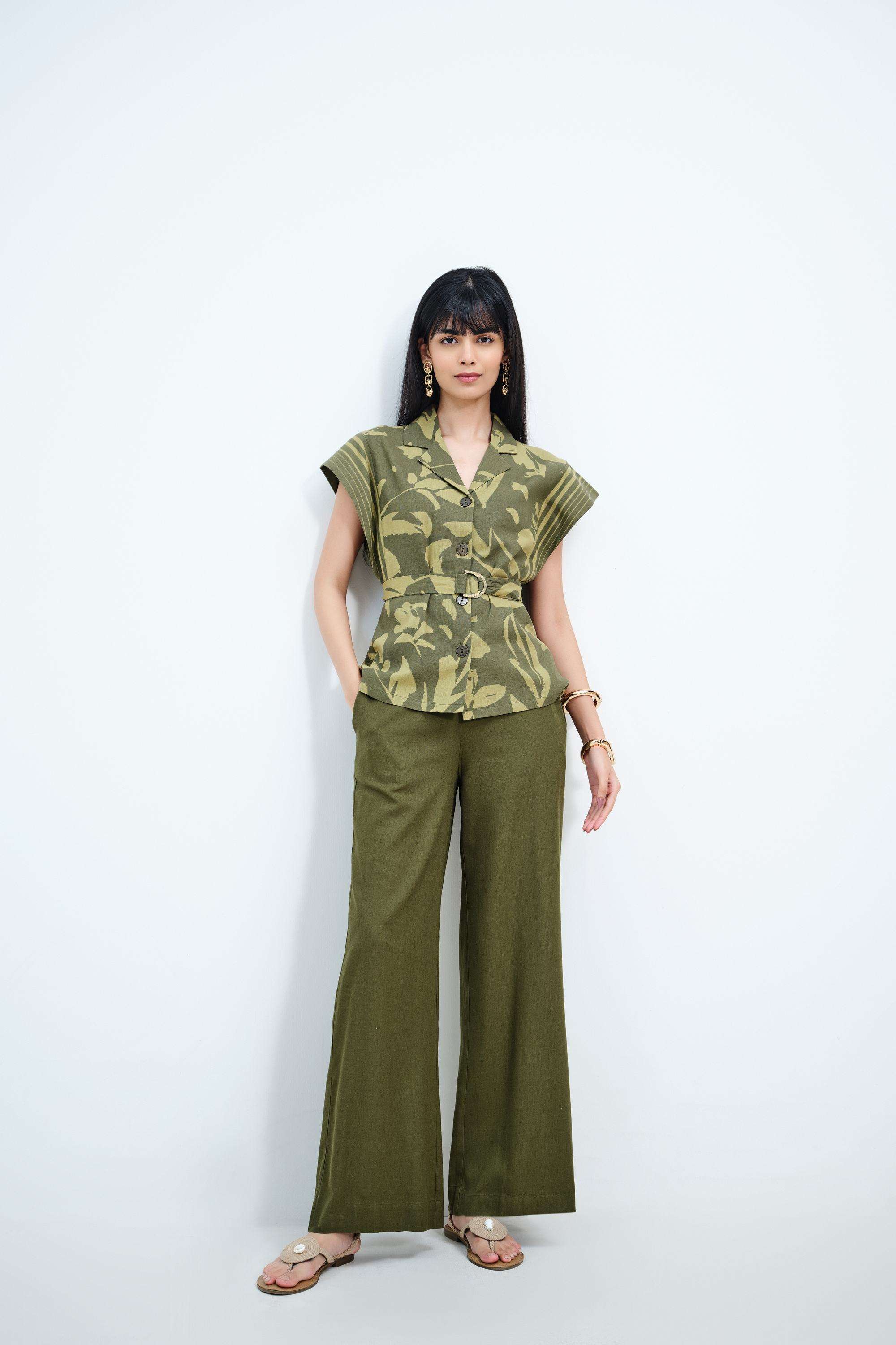 Textured-Blended-Fabric-Women-s-Festive-Wear-Co-Ord-Set