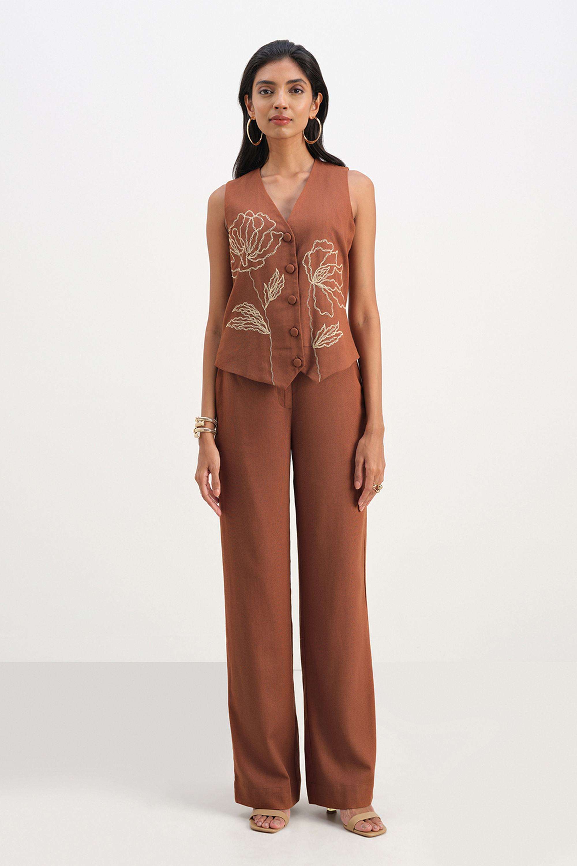 Textured-Blended-Fabric-Women-s-Festive-Wear-Co-Ord-Set