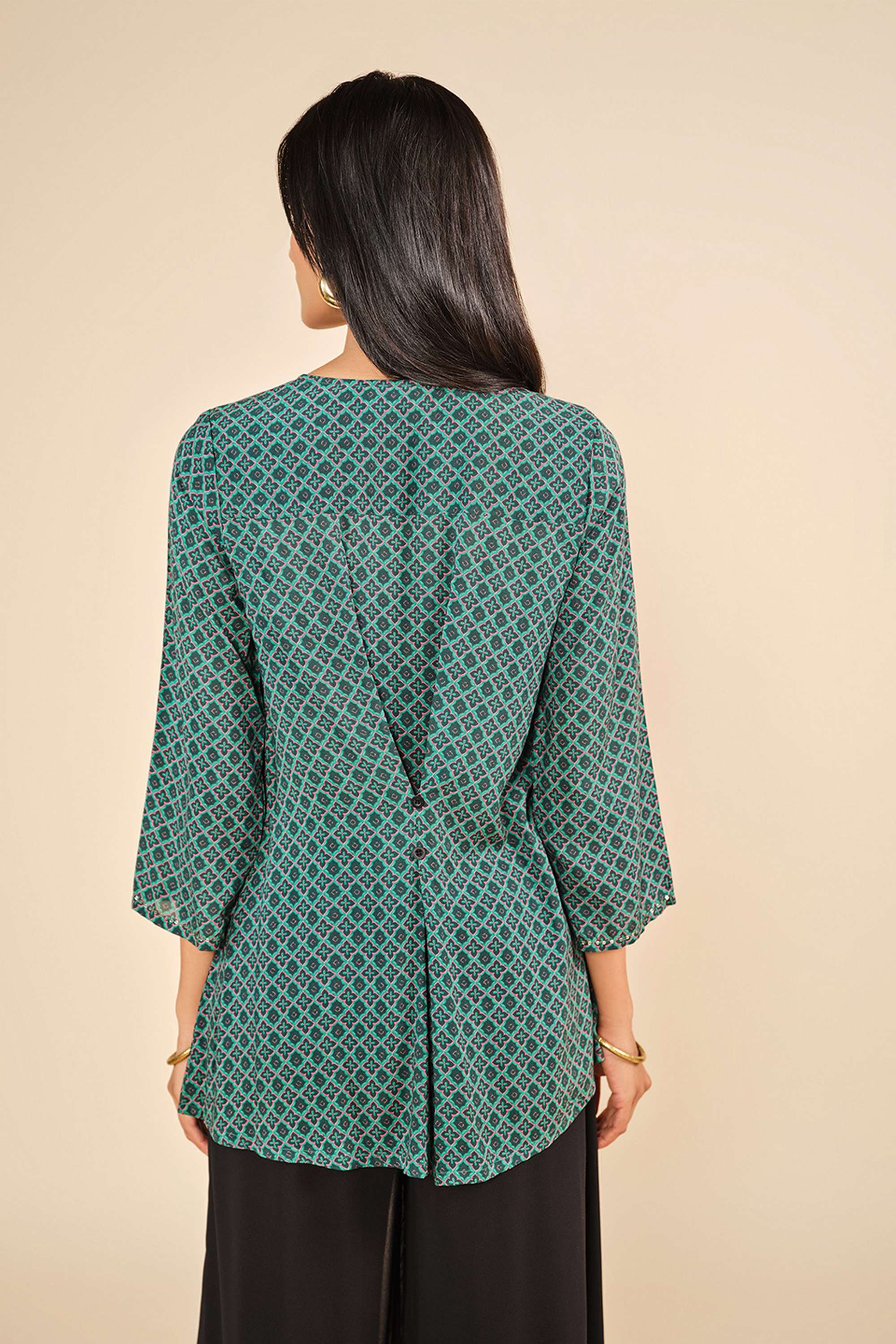 Floral-Modal-V-Neck-Women-s-Top