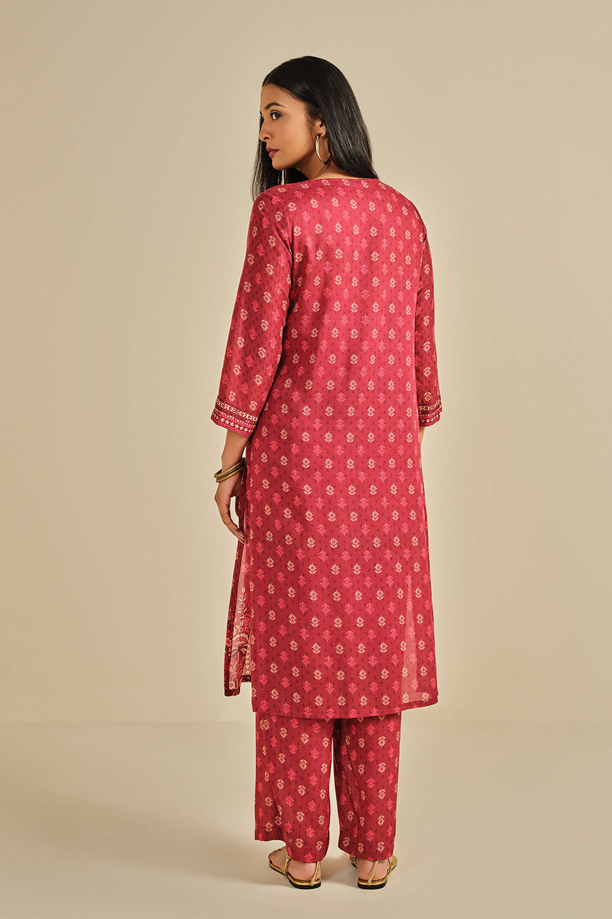 Printed-Modal-Round-Neck-Women-s-Kurta-Pant-Set