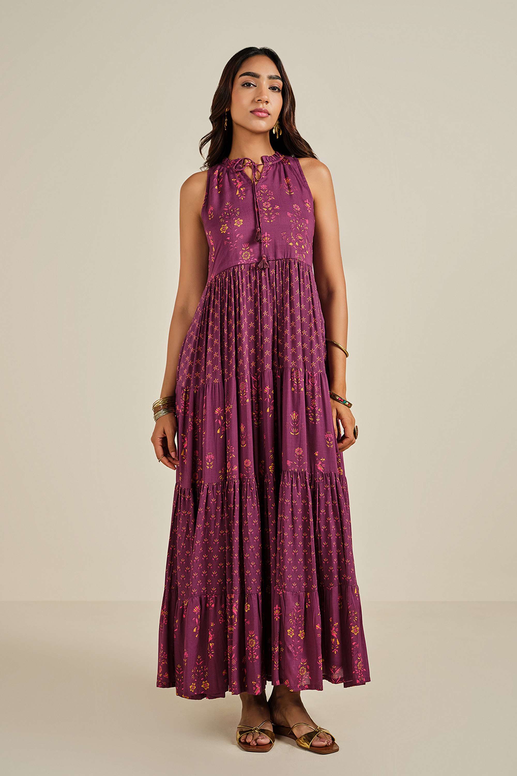 Ethnic-Motifs-Modal-Round-Neck-Women-s-Gown