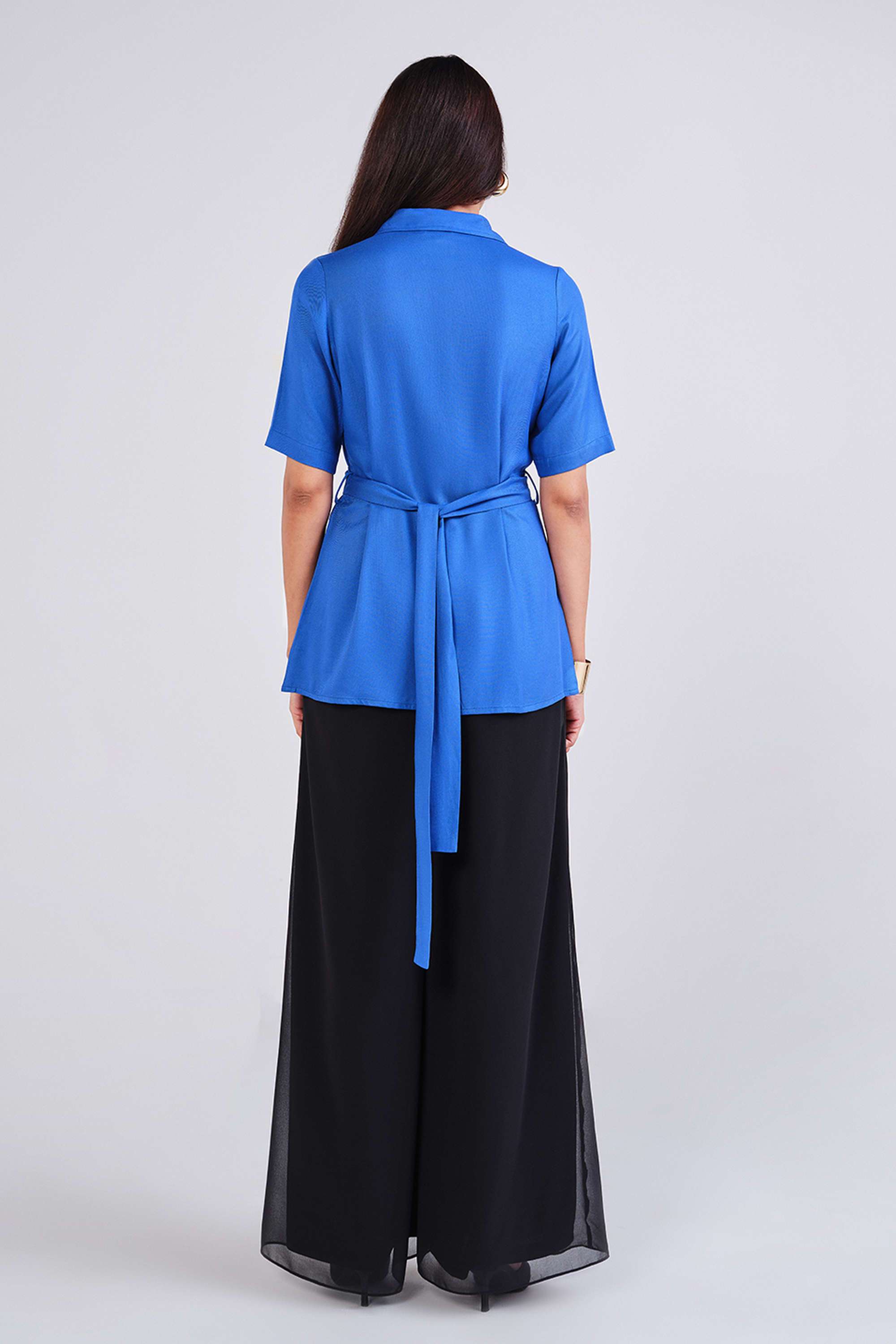 Solid-Polyester-Regular-Fit-Women-s-Shirt