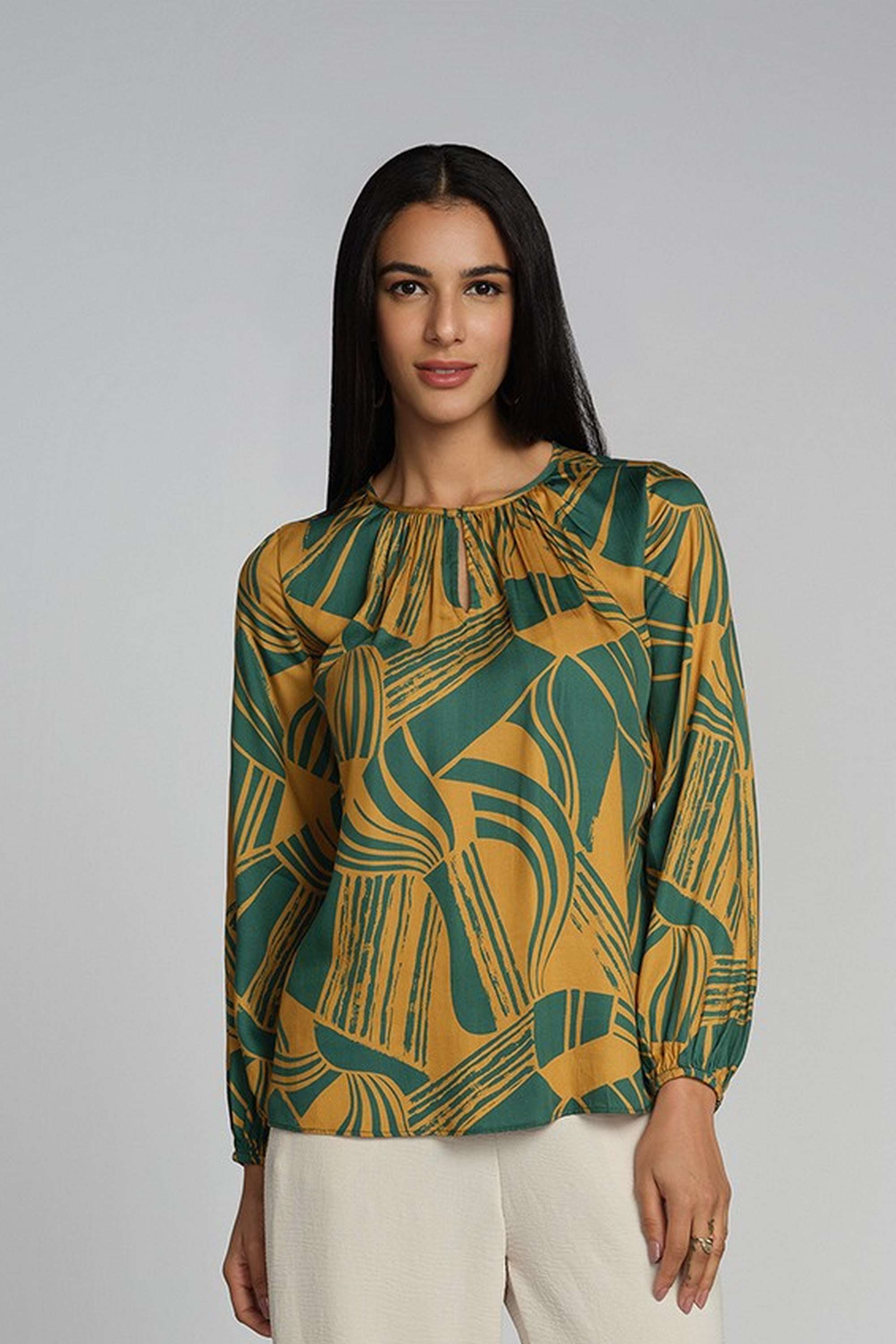 Abstract-Modal-Round-Neck-Women-s-Top